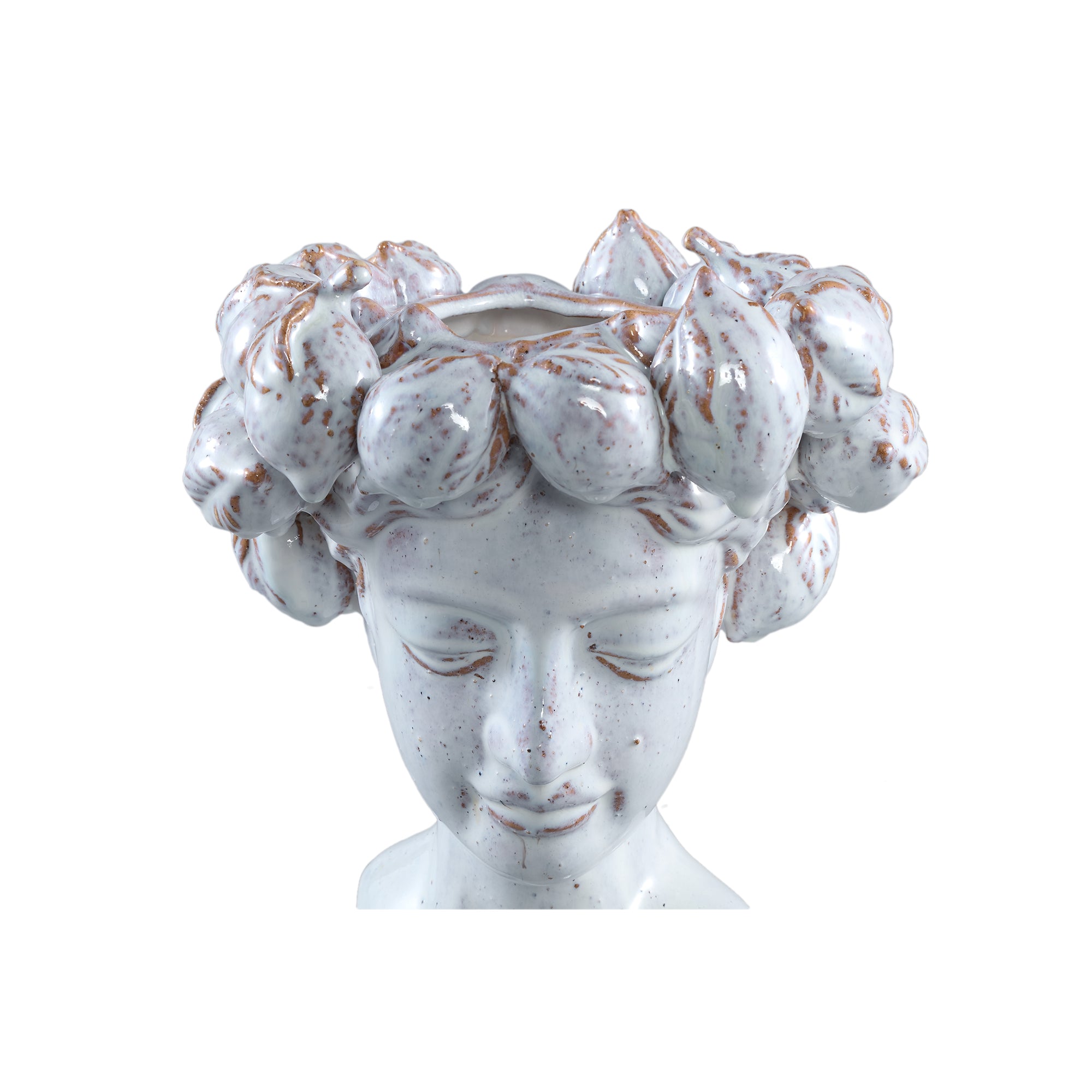 Alani White glazed ceramic statue of women head B