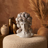 Alani White glazed ceramic statue of women head C