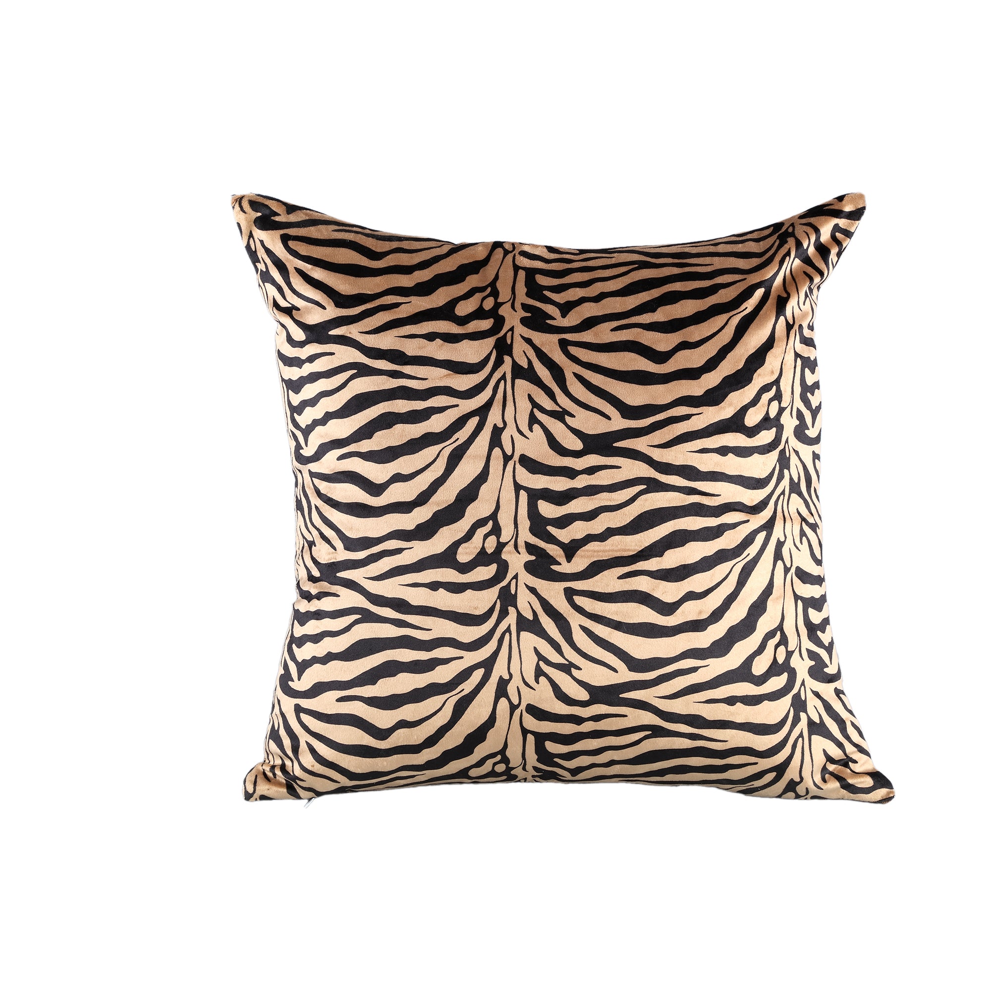 Clarke Brown double printed fabric cushion square Marron — Housse de coussin — vue 4 | Häus