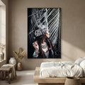 Tableau Melani — Verre Art Mural Image Femme at palm Arbre