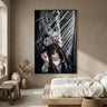 Melani Glass Art wall picture woman at palm tree