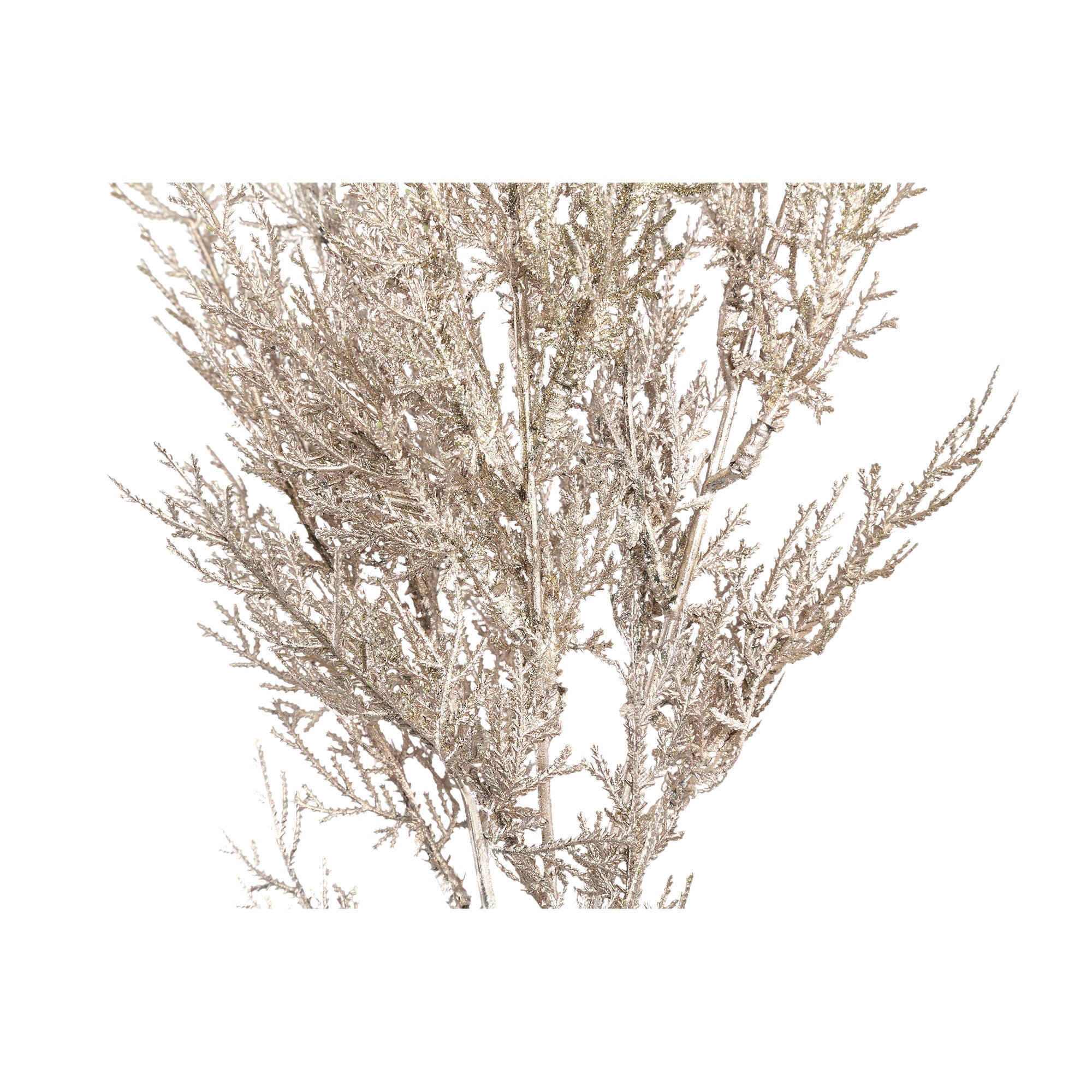 Leaves Plant champagne glittered cypress spray Champagne — Plante artificielle — vue 2 | Häus