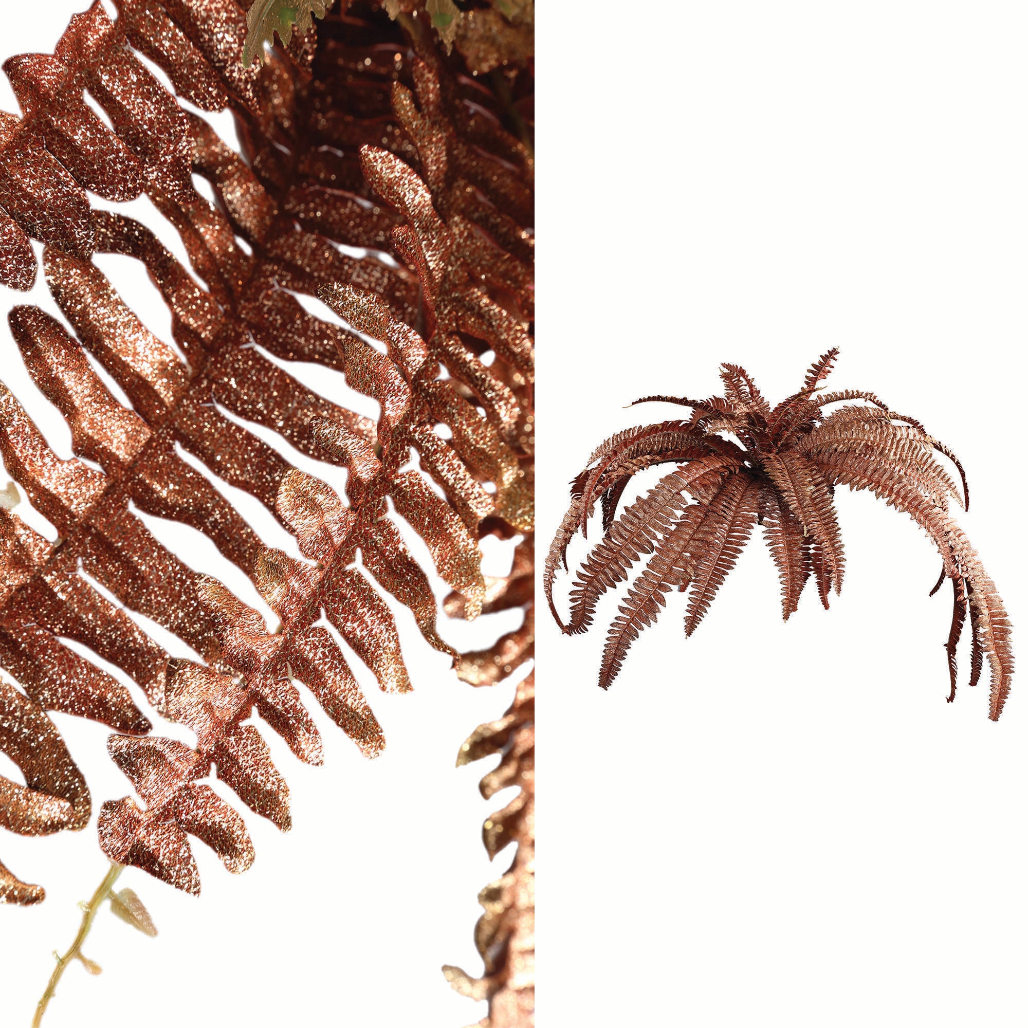 Fern Plant copper fern bush large Copper — Feuille artificielle — Feuille artificielle design premium | Häus