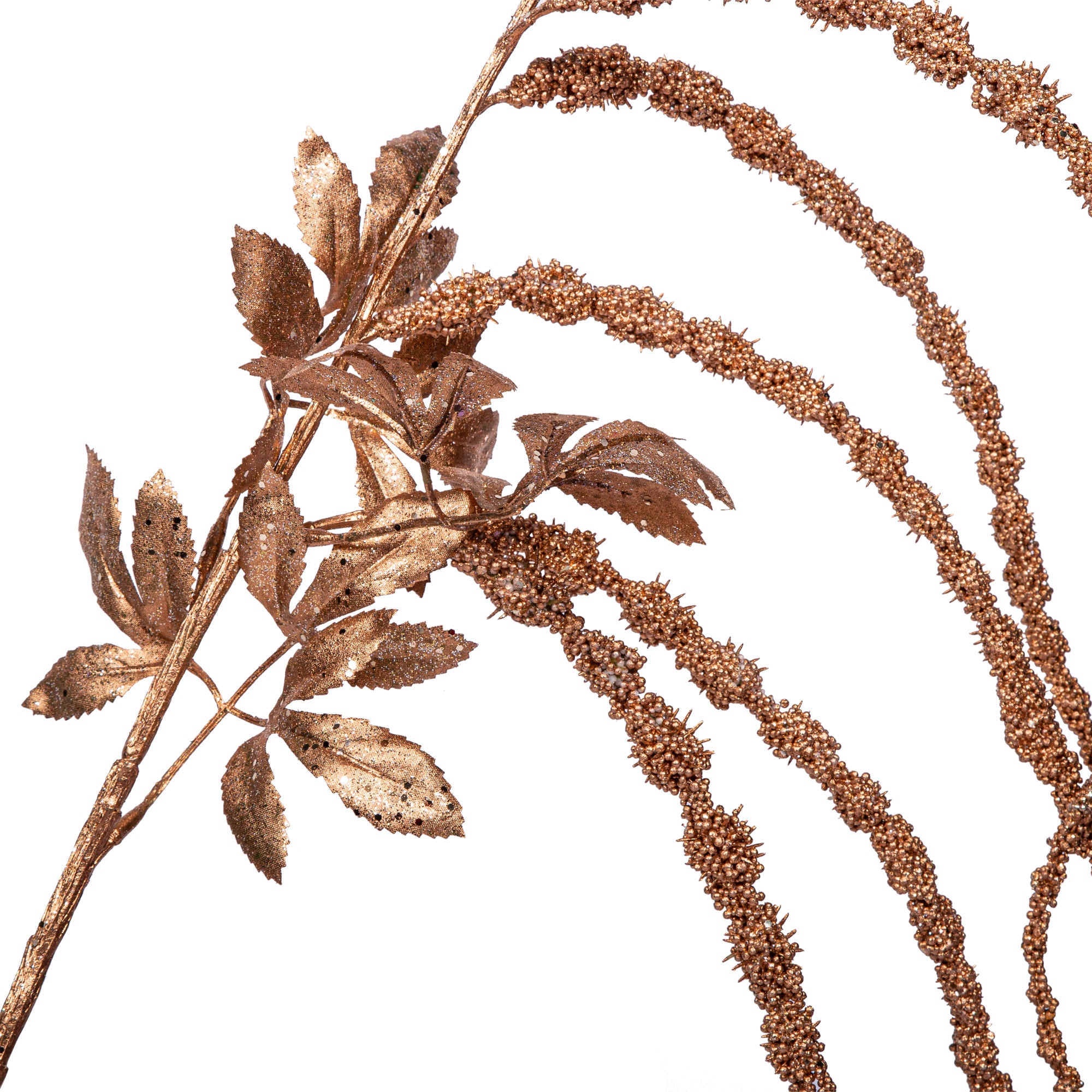 Twig Plant copper glitter amaranthus spray Copper — Feuille artificielle — vue 2 | Häus