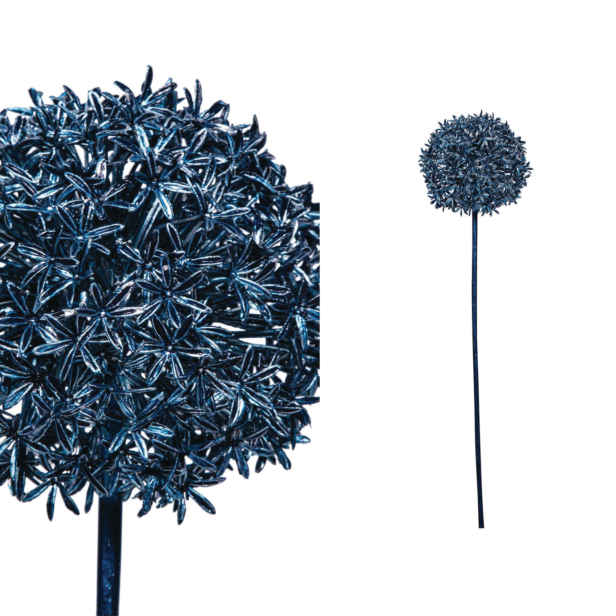 Leaves Plant metallic blue allium spray Bleu — Feuille artificielle — Feuille artificielle design premium | Häus