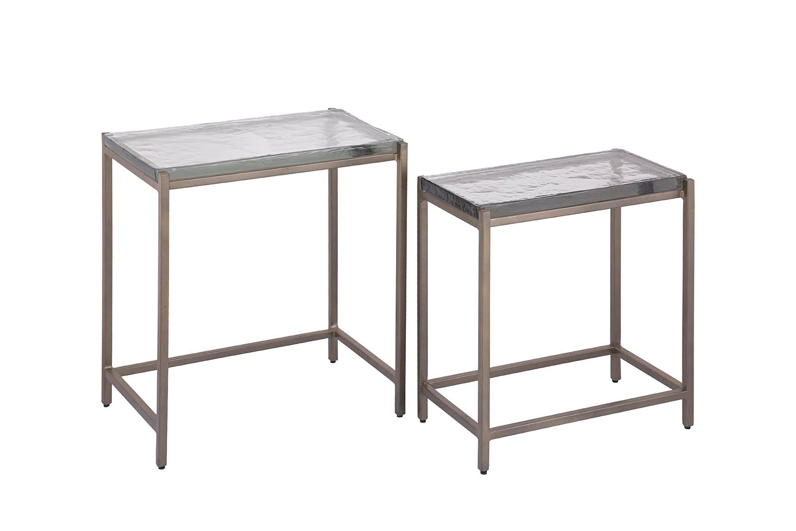 Lucinde Brass iron sidetable thick glass rect SV2 - Photo 2