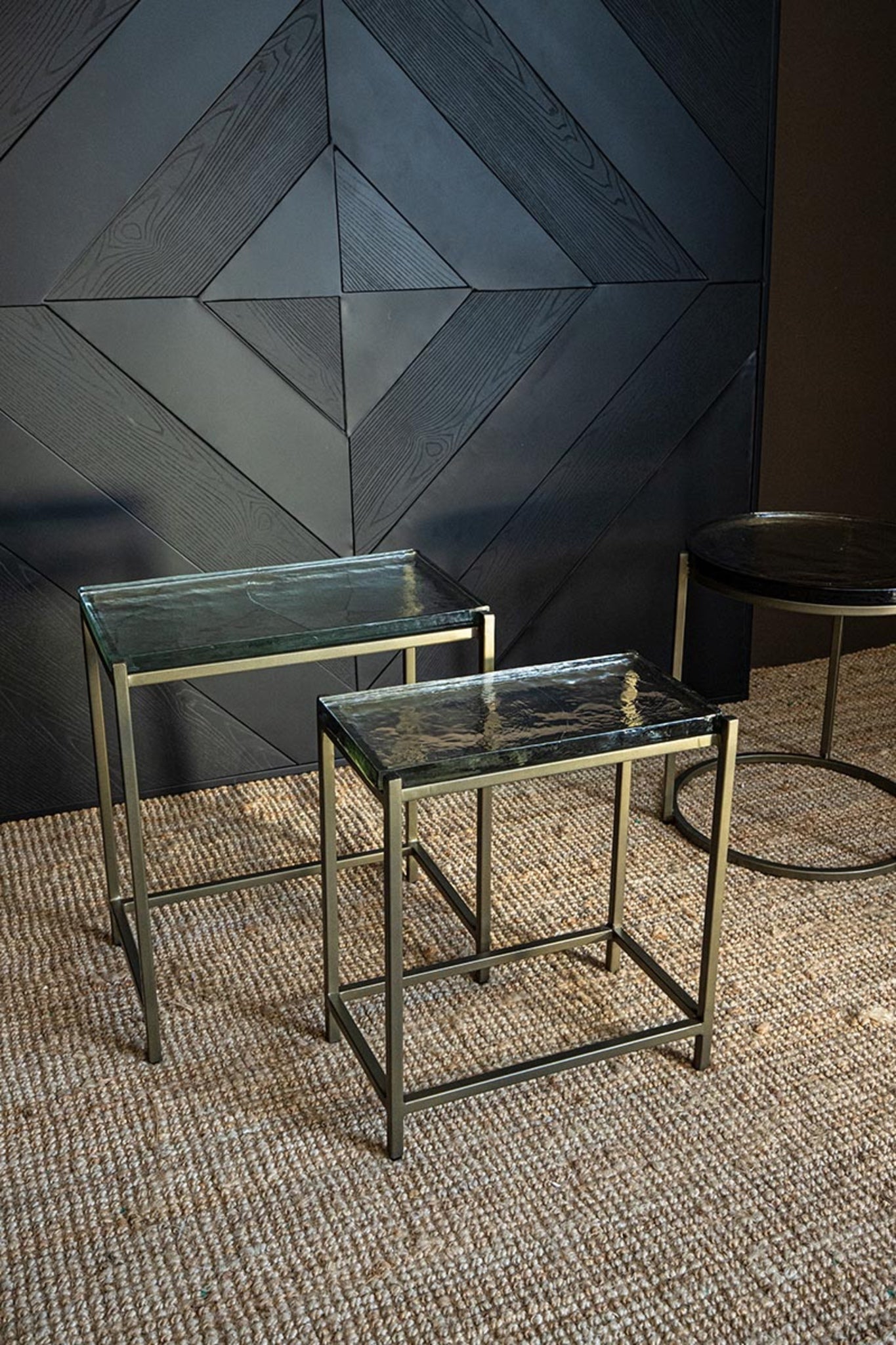 Lucinde Brass iron sidetable thick glass rect SV2 - Photo 7