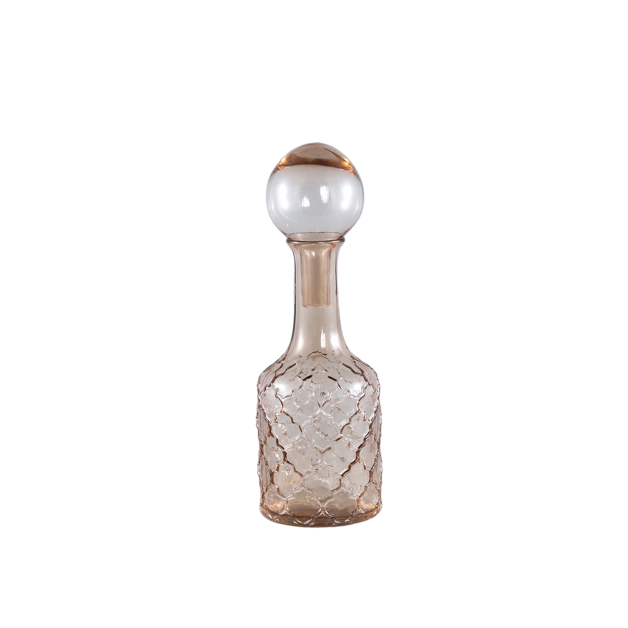 Cianna Brown glass bottle round with bal S