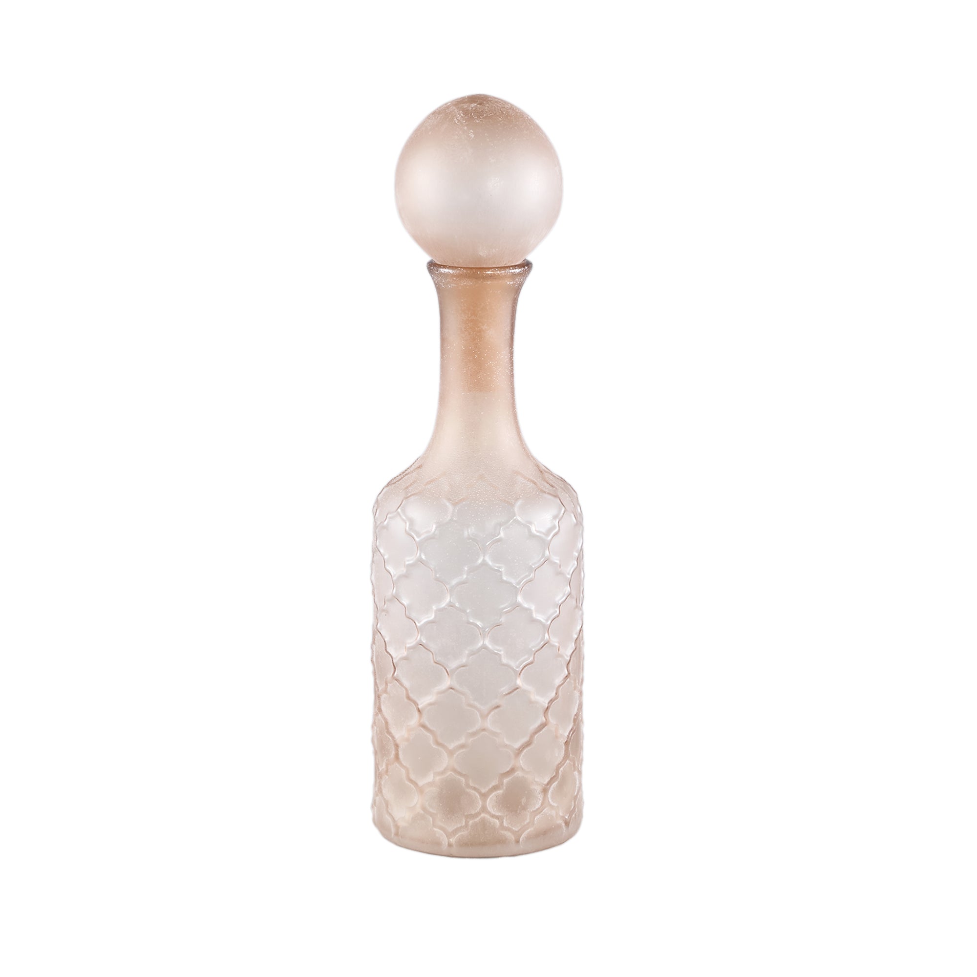 Cianna Brown frosted glass bottle round with bal M