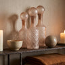 Cianna Brown frosted glass bottle round with bal M