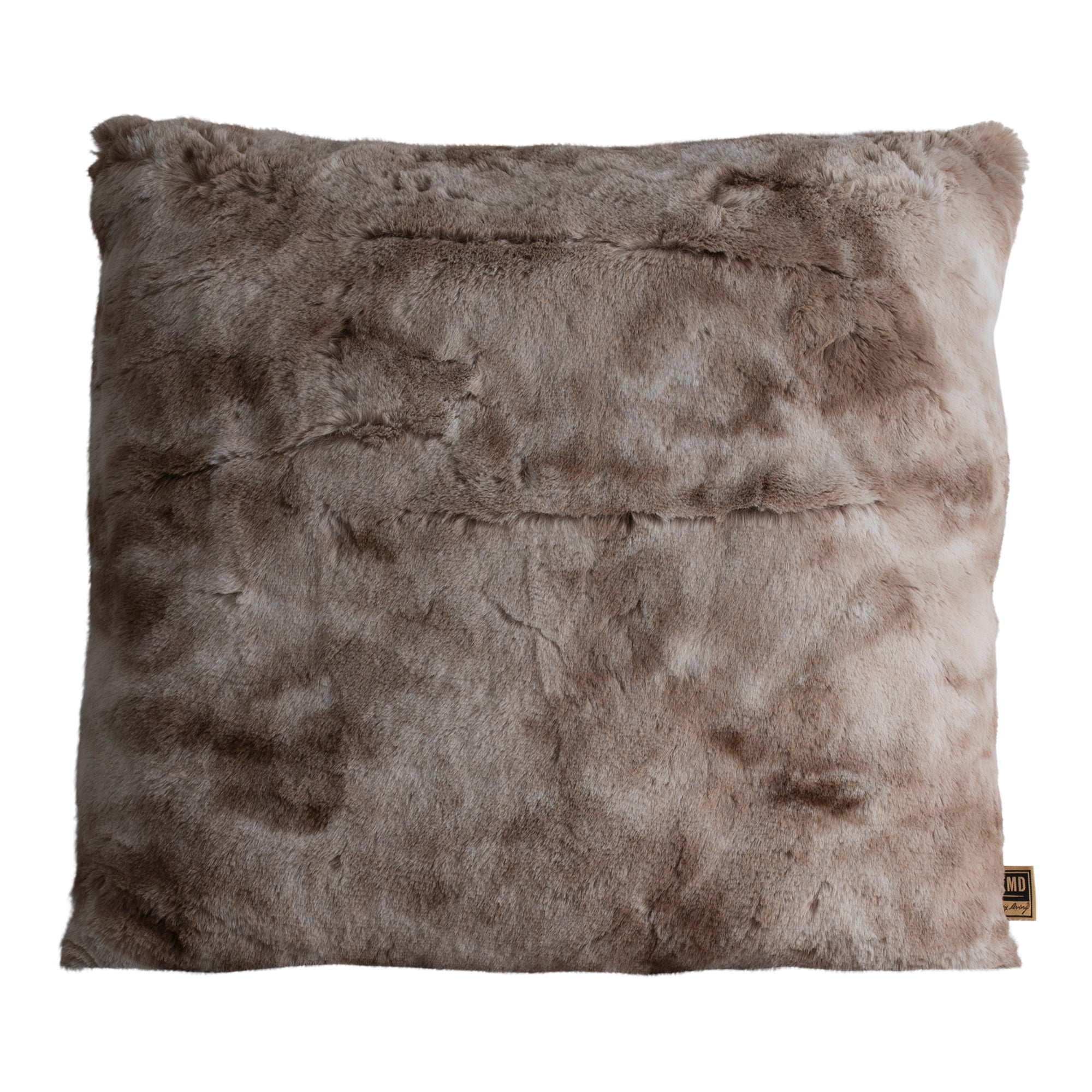Linde Beige faux fur cushion square L Beige — Housse de coussin — vue 2 | Häus