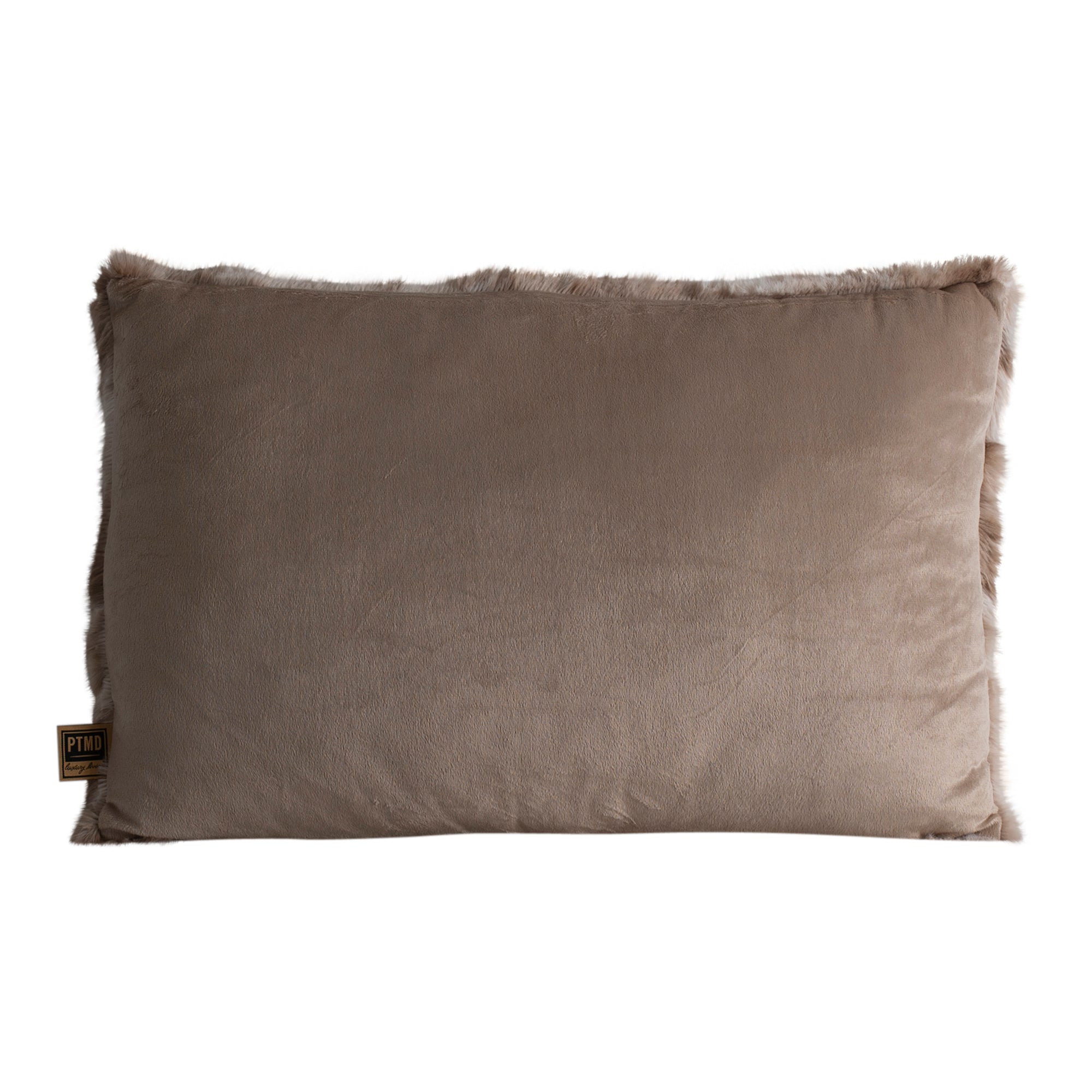 Linde Beige faux fur cushion rectangle Beige — Housse de coussin — vue 3 | Häus
