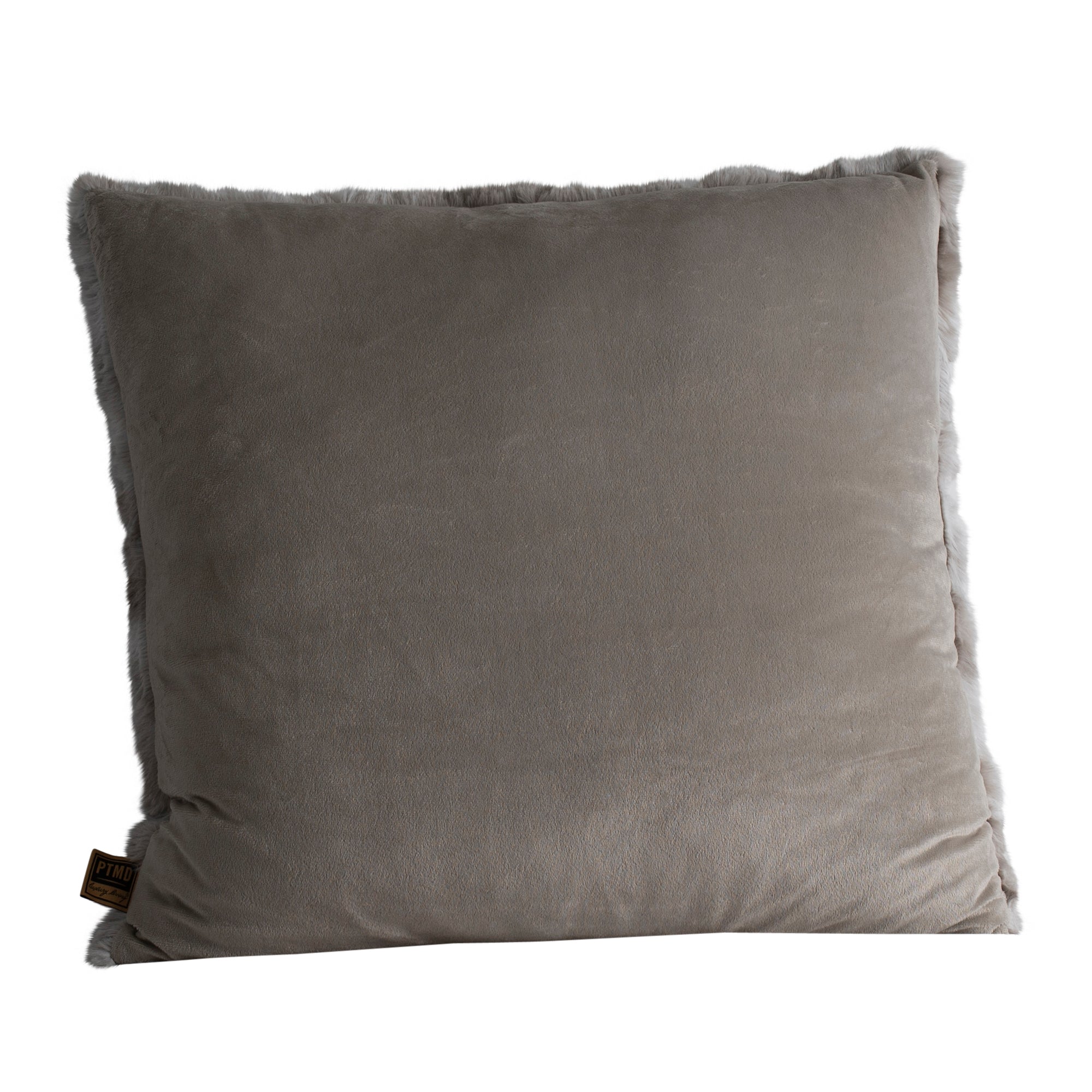 Linde Grey faux fur cushion square L Gris — Housse de coussin — vue 4 | Häus