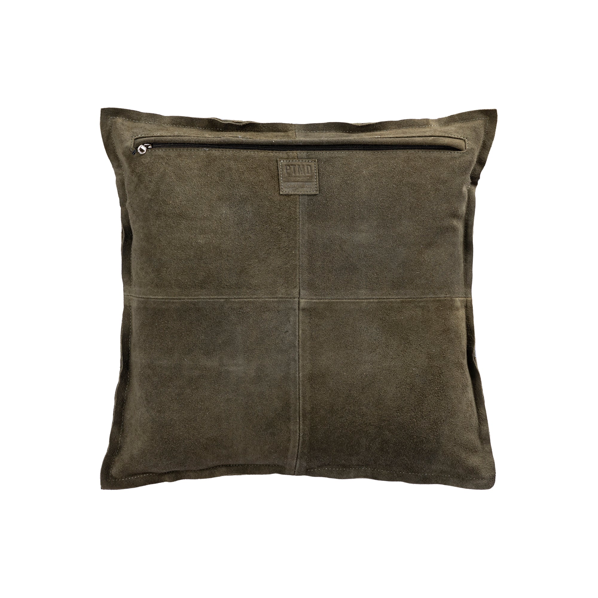 Cobie Green suede leather cushion square S Vert — Housse de coussin — vue 4 | Häus