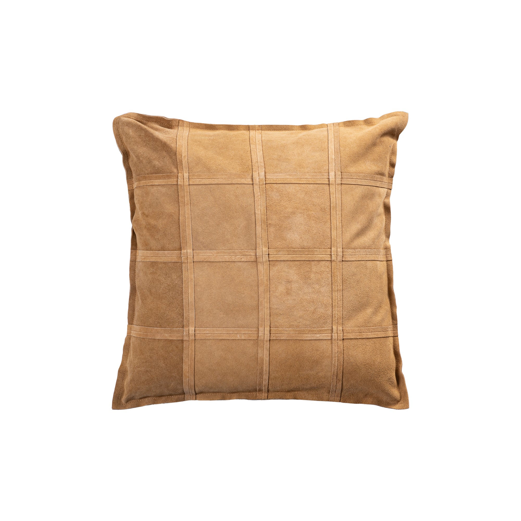 Cobie Camel suede leather cushion square L Camel — Housse de coussin — vue 2 | Häus