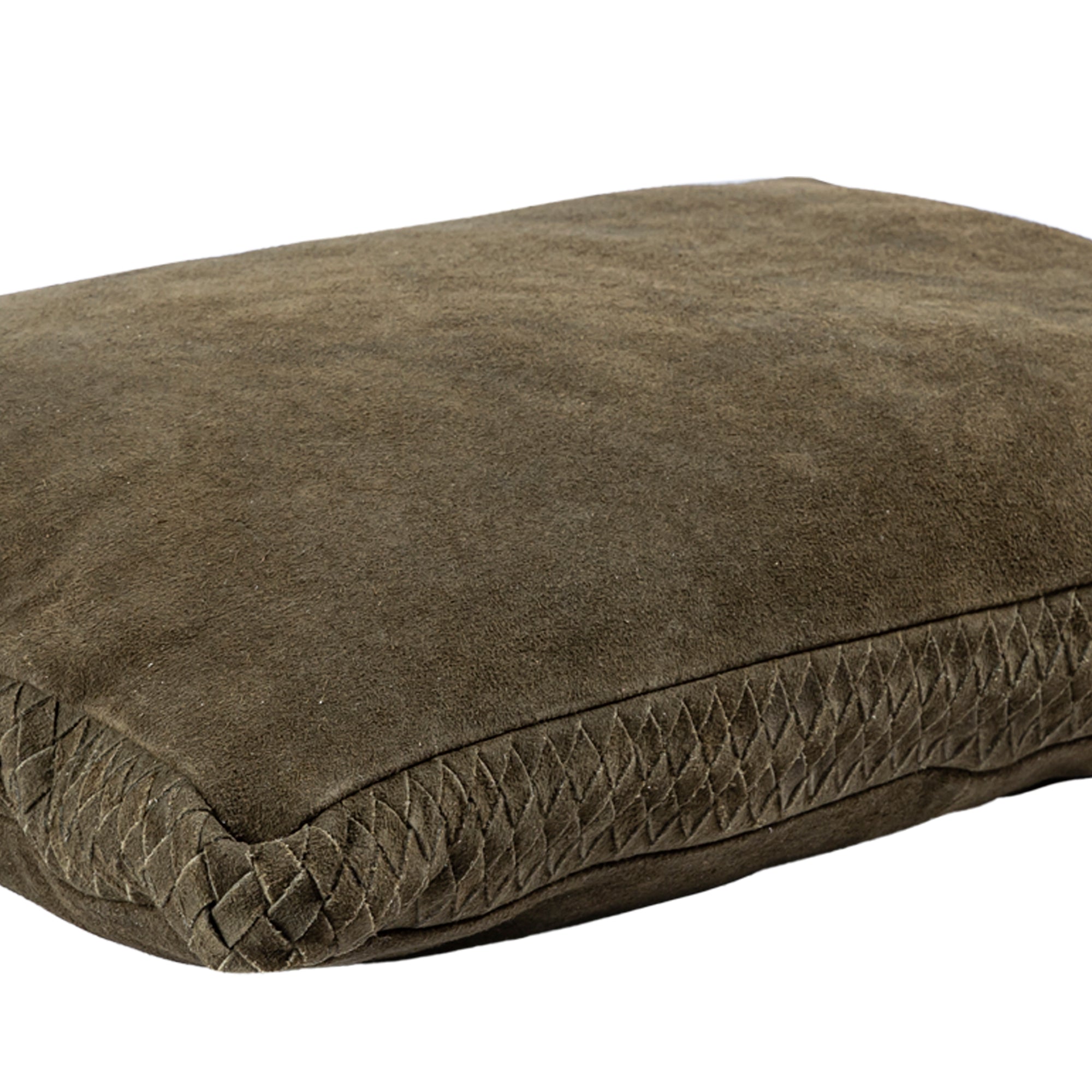 Suky Green suede leather cushion rectangle S Vert — Housse de coussin — vue 4 | Häus