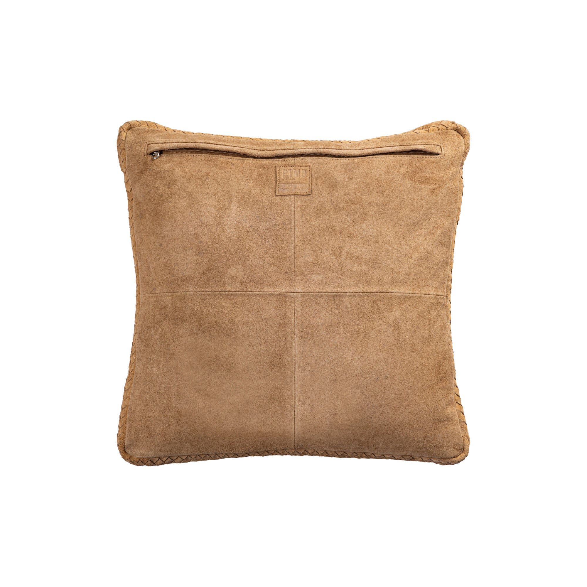 Suky Camel suede leather cushion square S Camel — Housse de coussin — vue 4 | Häus