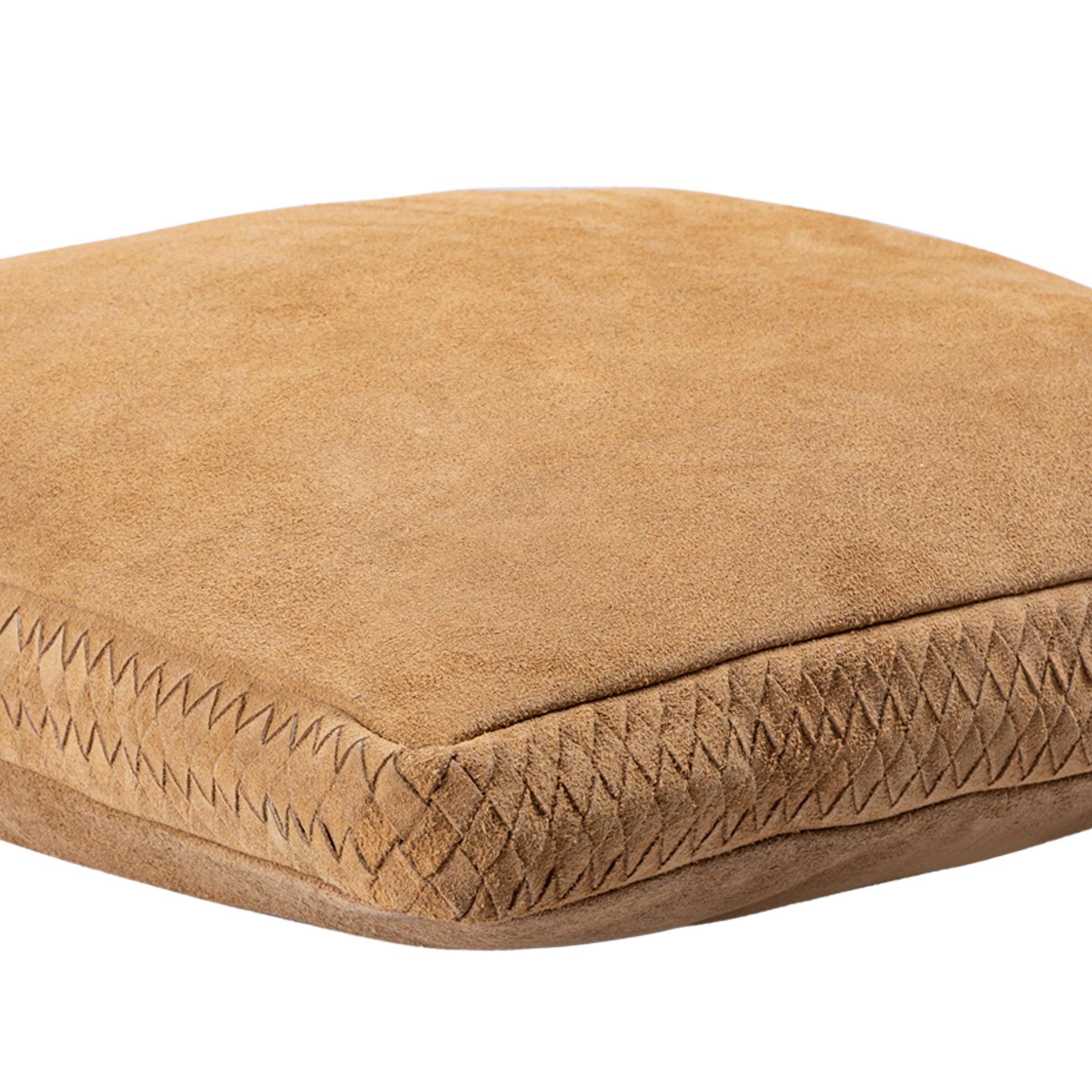 Suky Camel suede leather cushion square S Camel — Housse de coussin — vue 3 | Häus