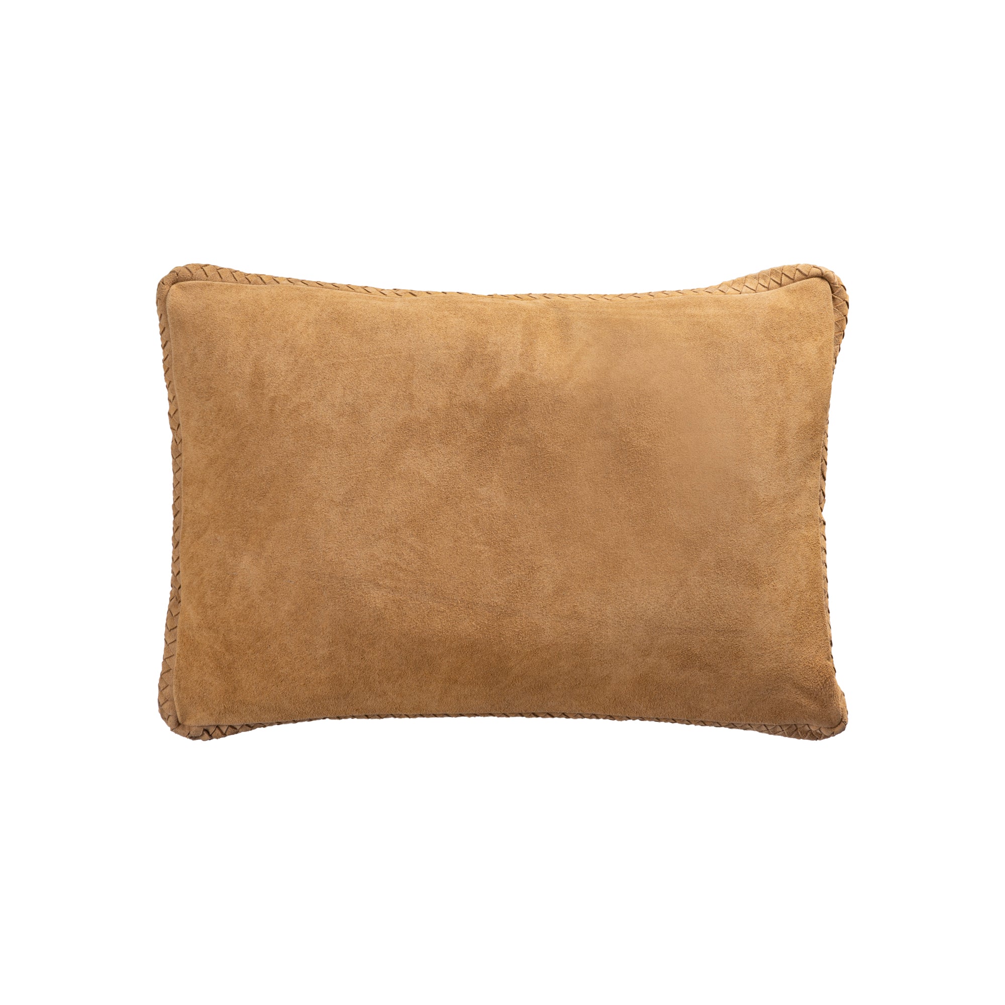 Suky Camel suede leather cushion rectangle Camel — Housse de coussin — vue 2 | Häus