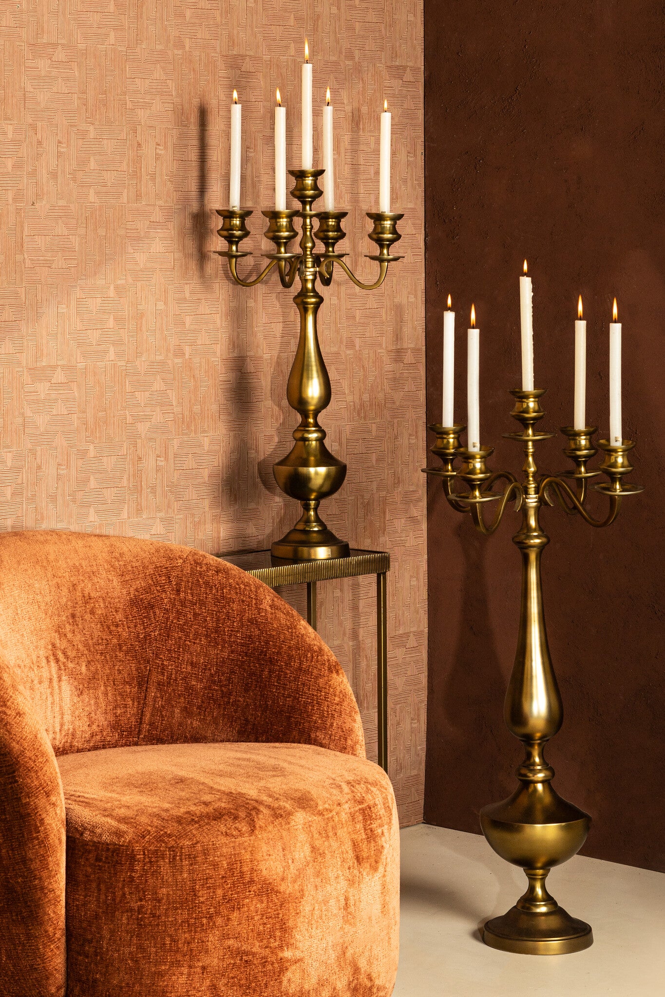 Manuelle Chandeliers en aluminium moulé - Or