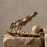 Lizee Brass casted alu crocodile head statue L