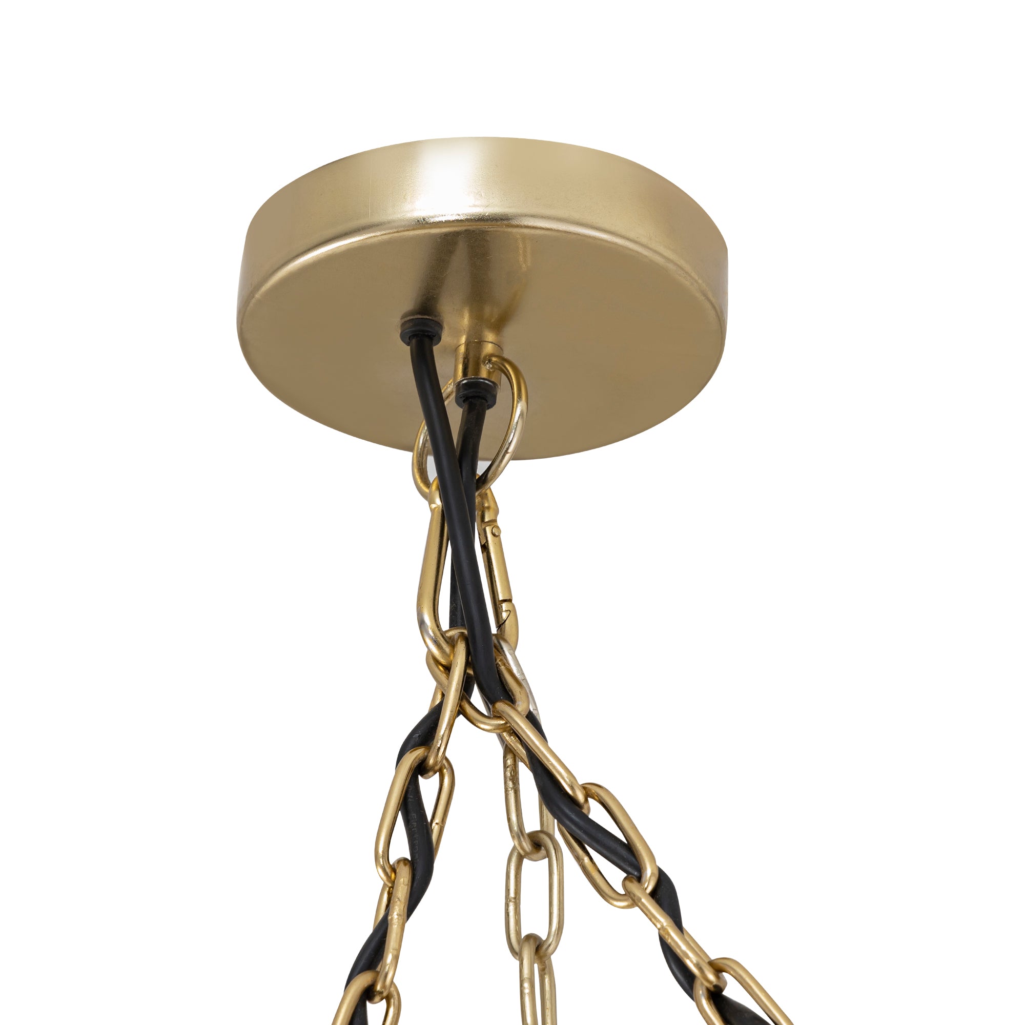 Wilco Lustres en fer — Brass Alu Hanging Lamp Chains Wide - Or