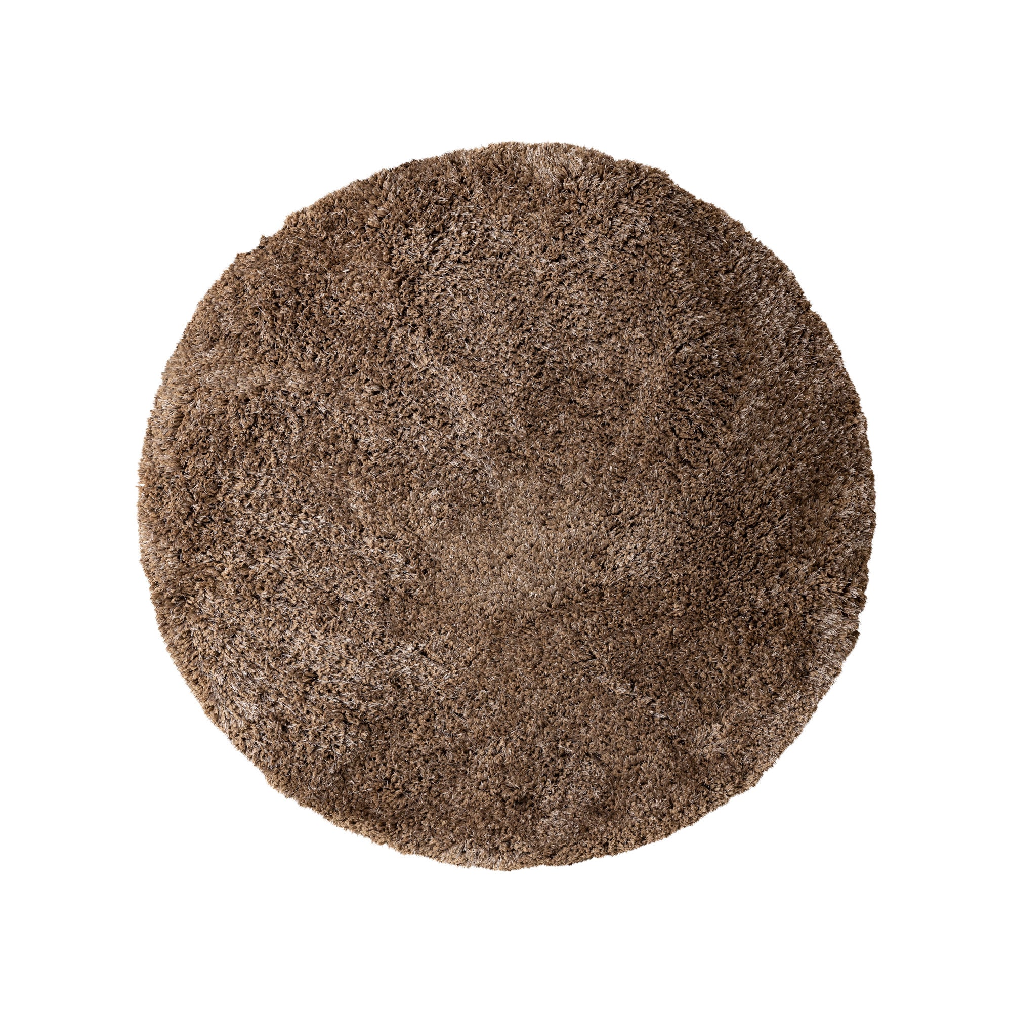 Jups Brown fabric handwoven carpet round S — vue 2 | Häus