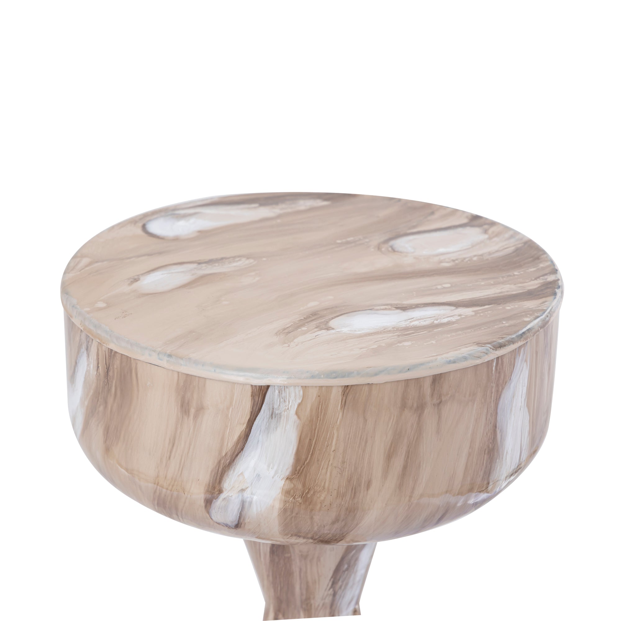 Maran Cream shiny iron sidetable round S - Photo 2