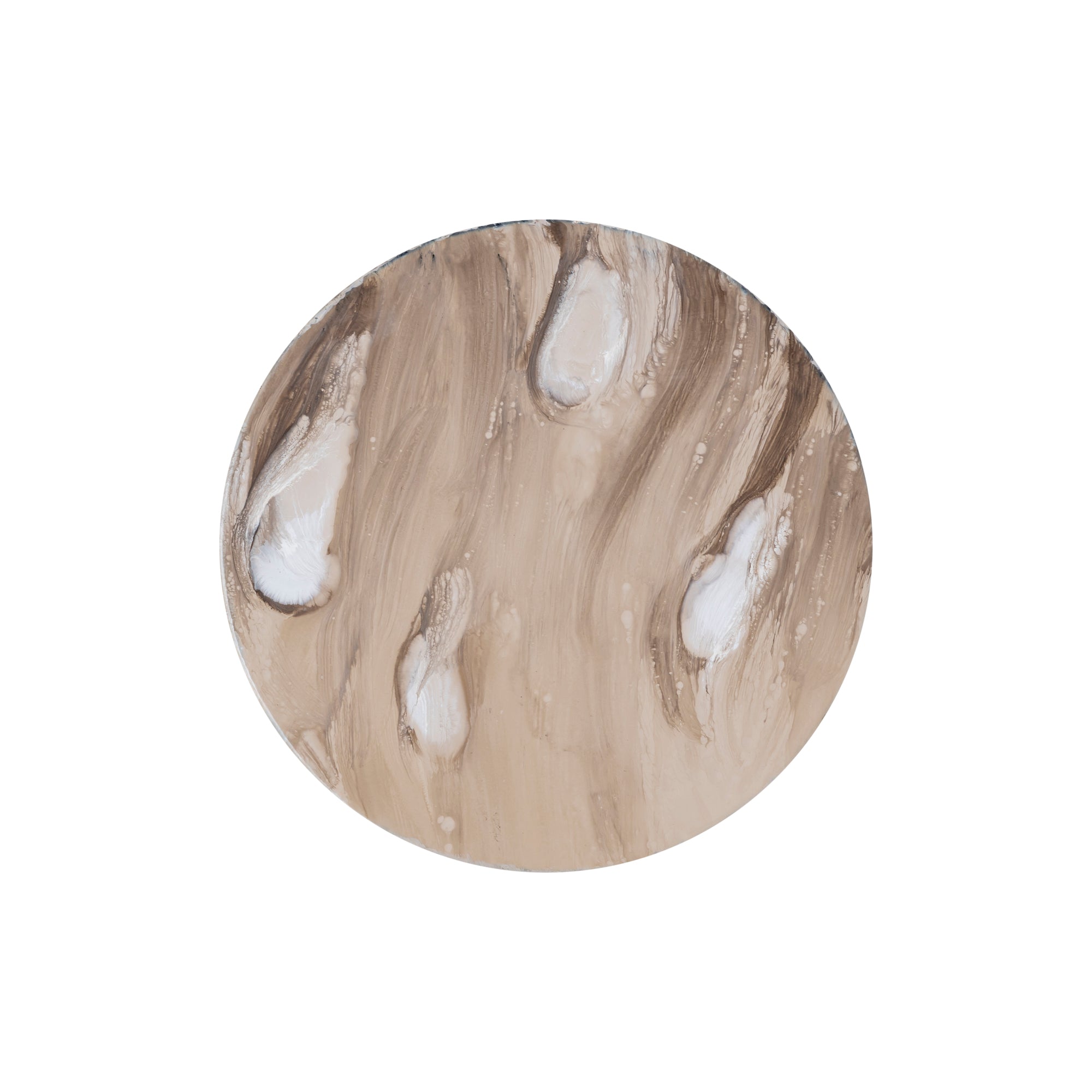 Maran Cream shiny iron sidetable round S - Photo 4