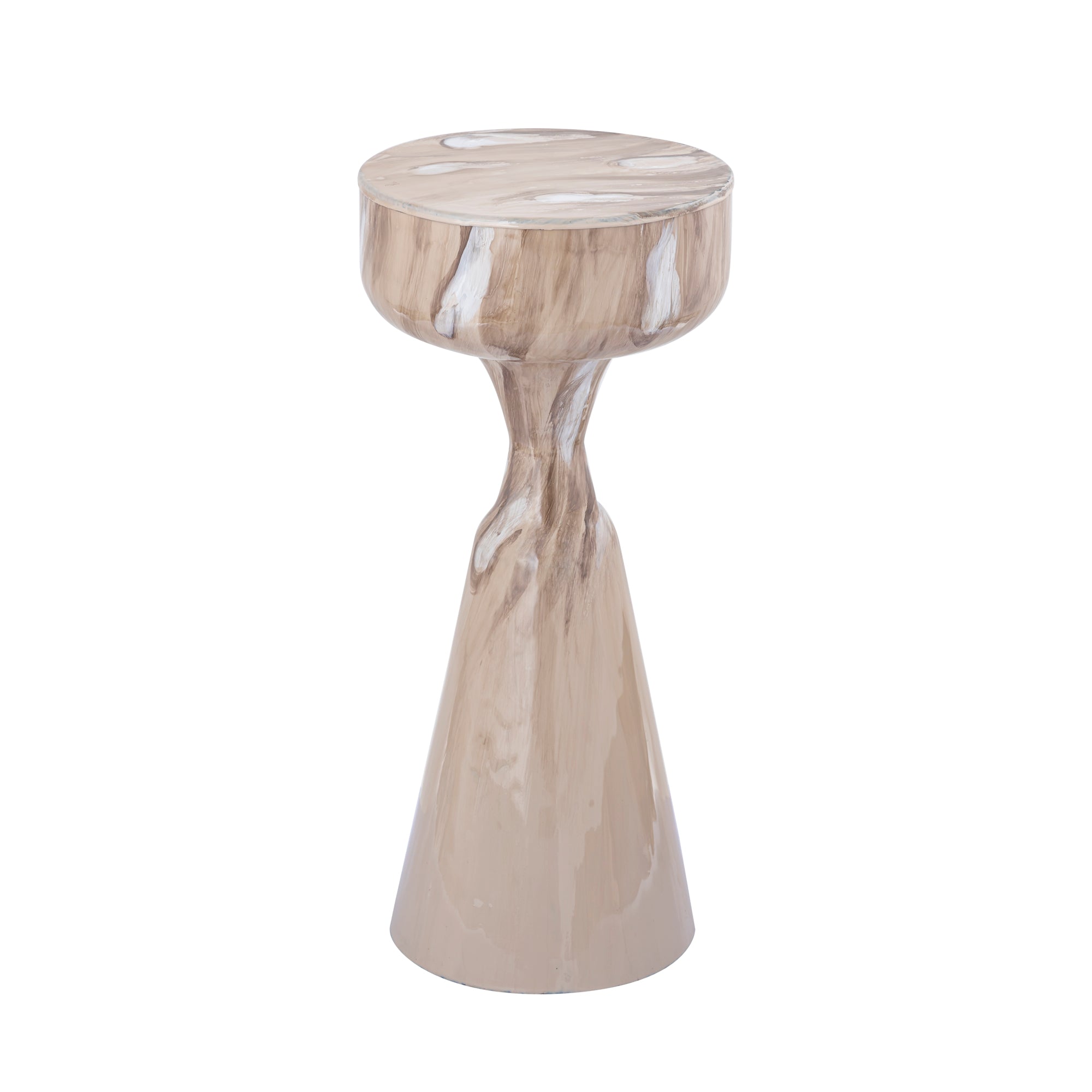 Maran Cream shiny iron sidetable round S - Photo 3