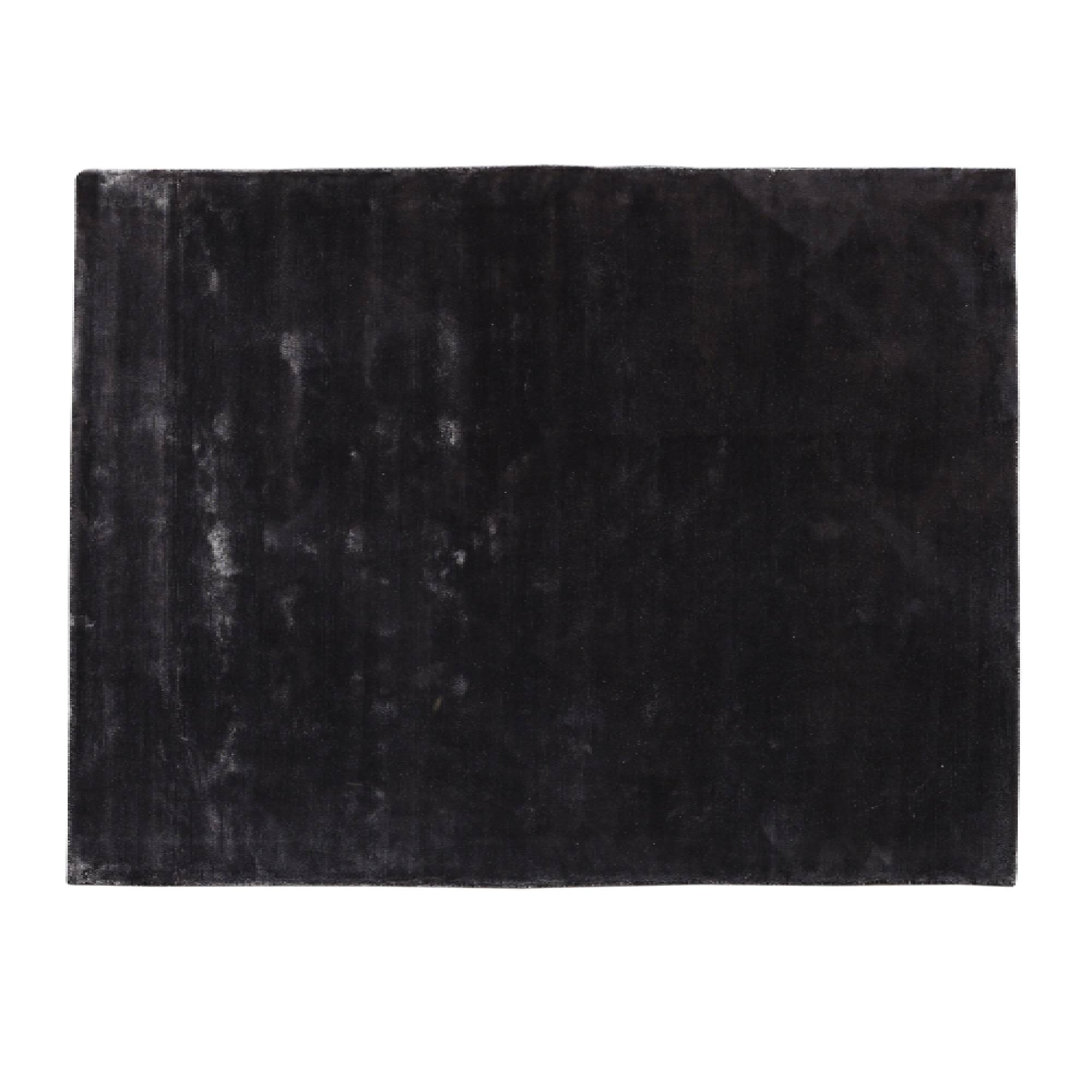 Flavia Black viscose handwoven carpet XL Noir — Tapis — vue 2 | Häus