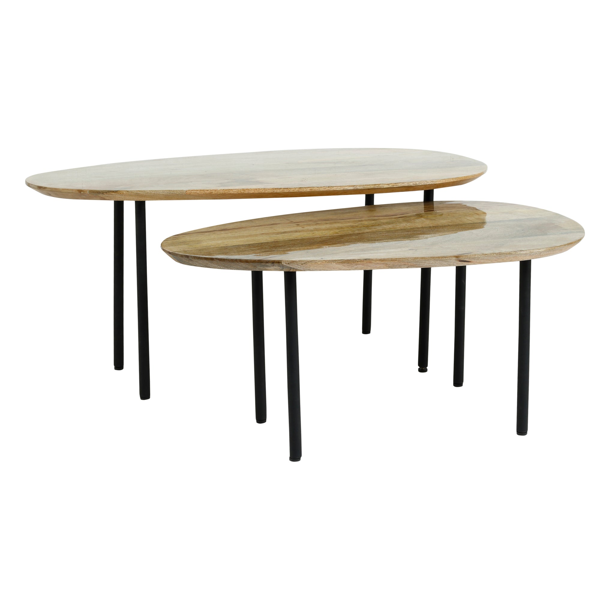 Oxil Green wood side table eggs hape top SV2 - Photo 3