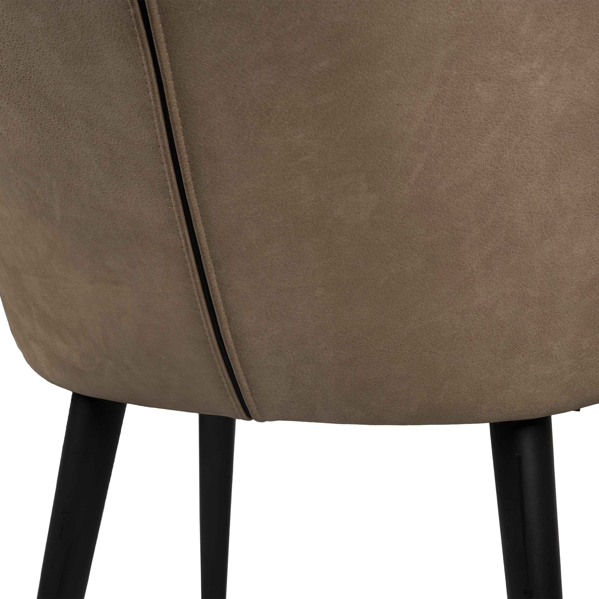 Fiori Taupe terra leather dining chair - Photo 6