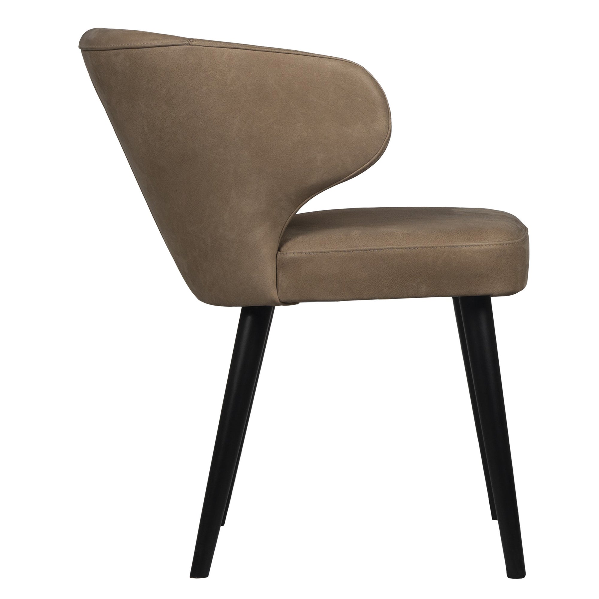 Fiori Taupe terra leather dining chair - Photo 7