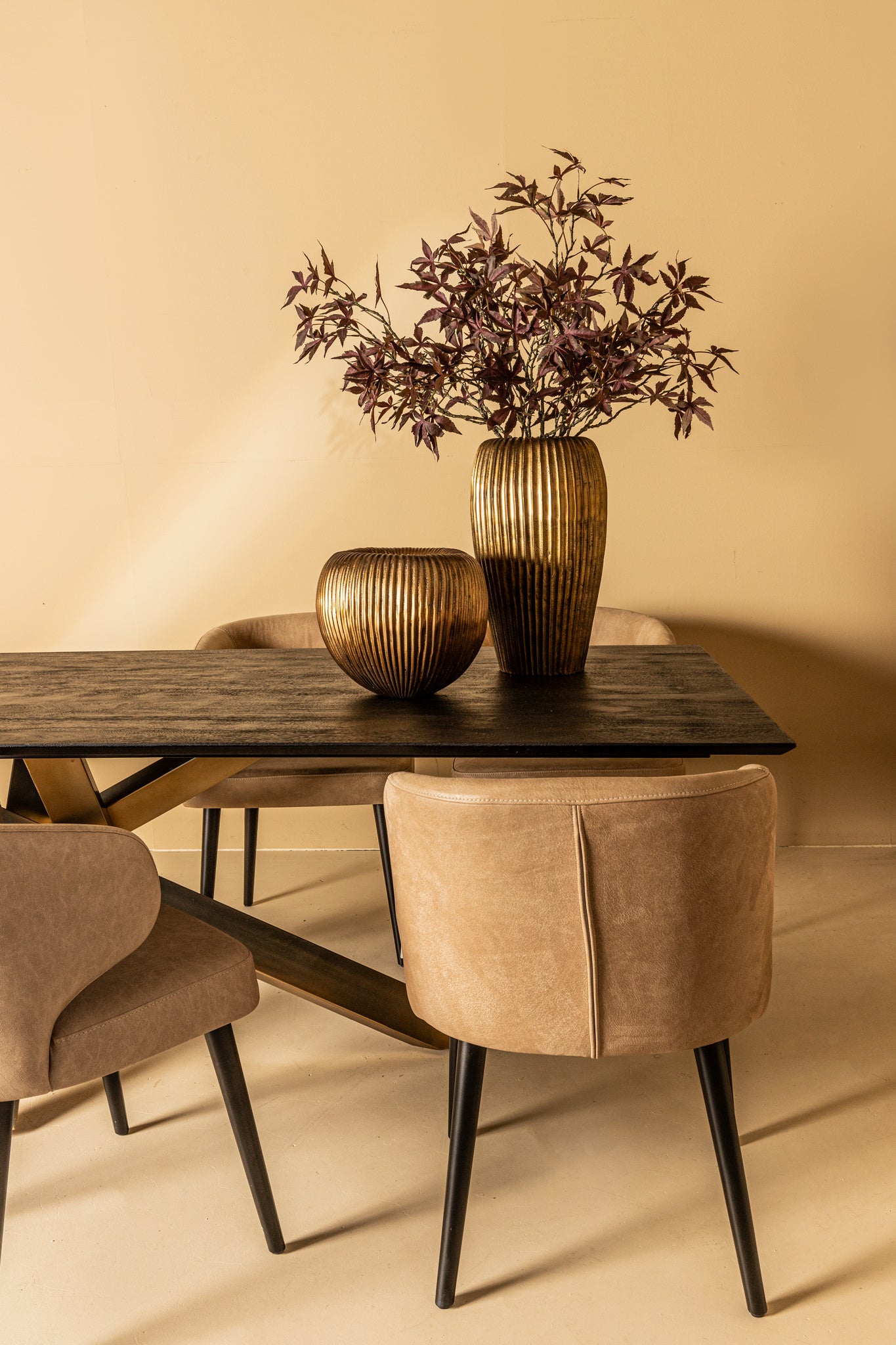 Fiori Taupe terra leather dining chair - Photo 2