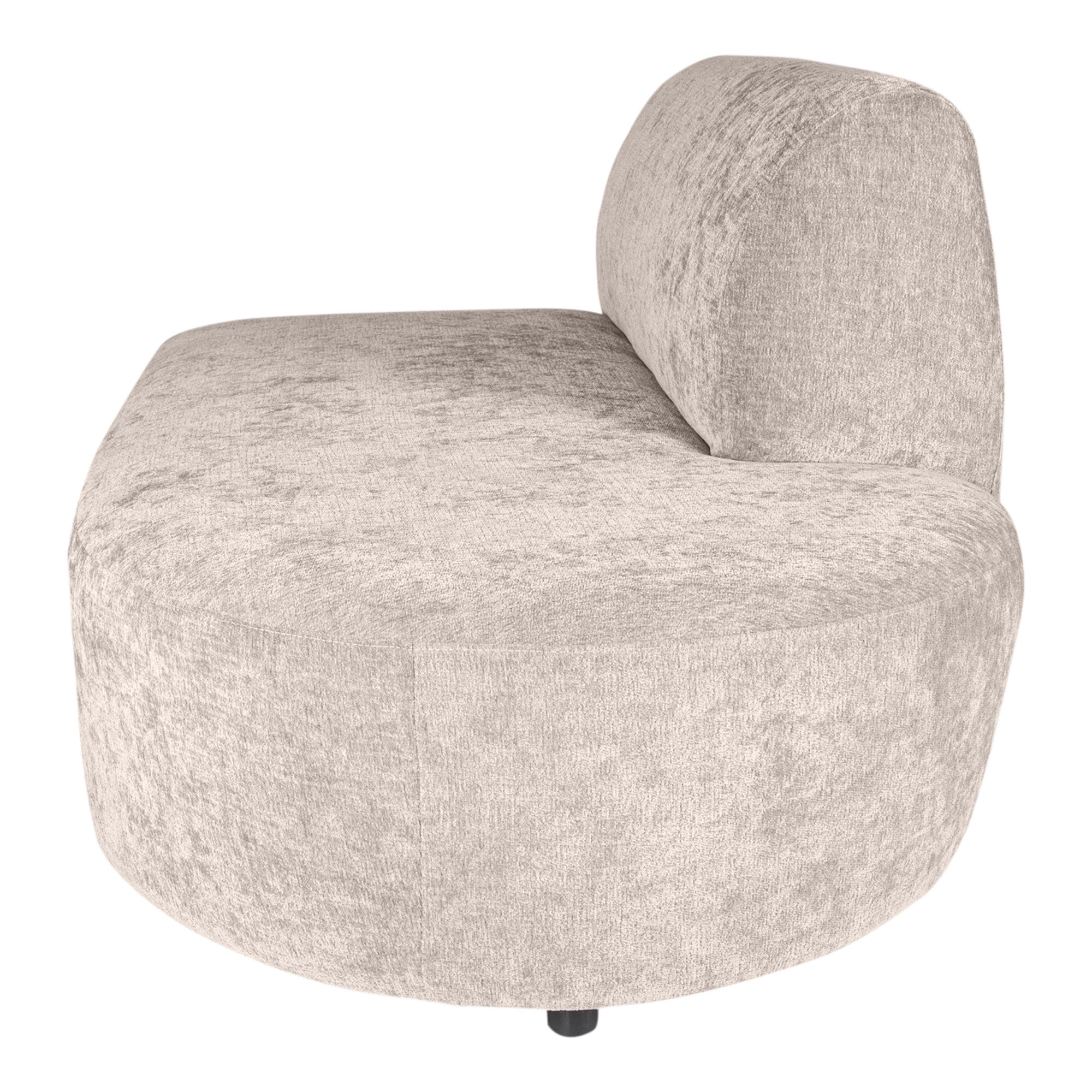 Lujo sofa white fiore fabric right ottoman - Photo 5