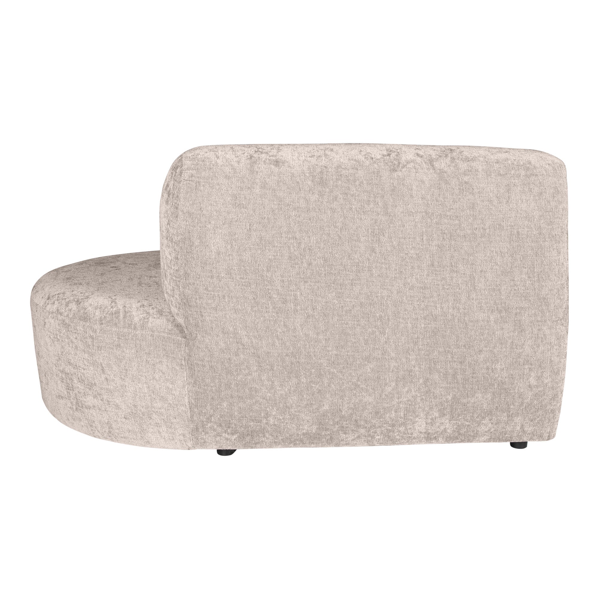 Lujo sofa white fiore fabric right ottoman - Photo 4