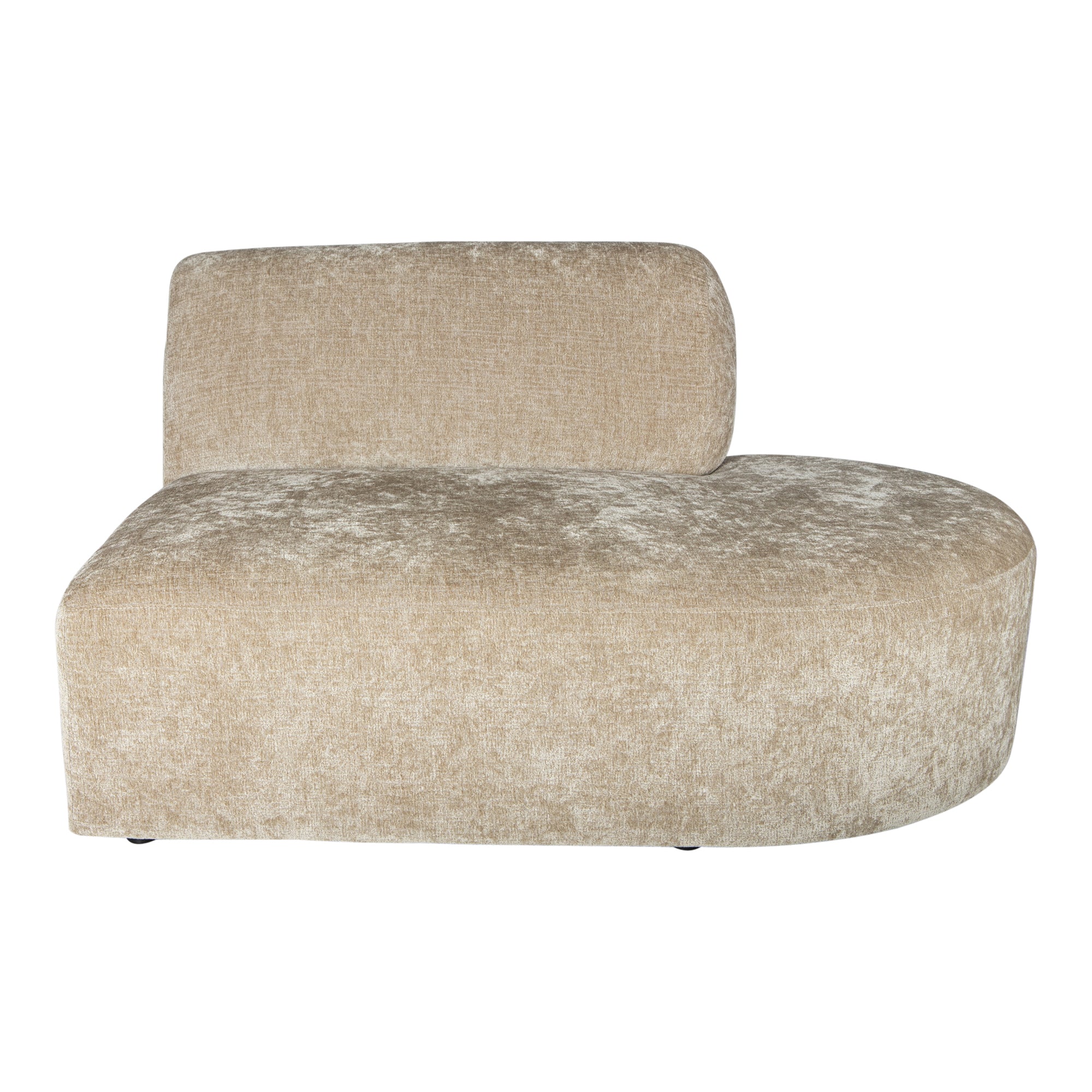 Lujo sofa cream fiore fabric right ottoman - Photo 8