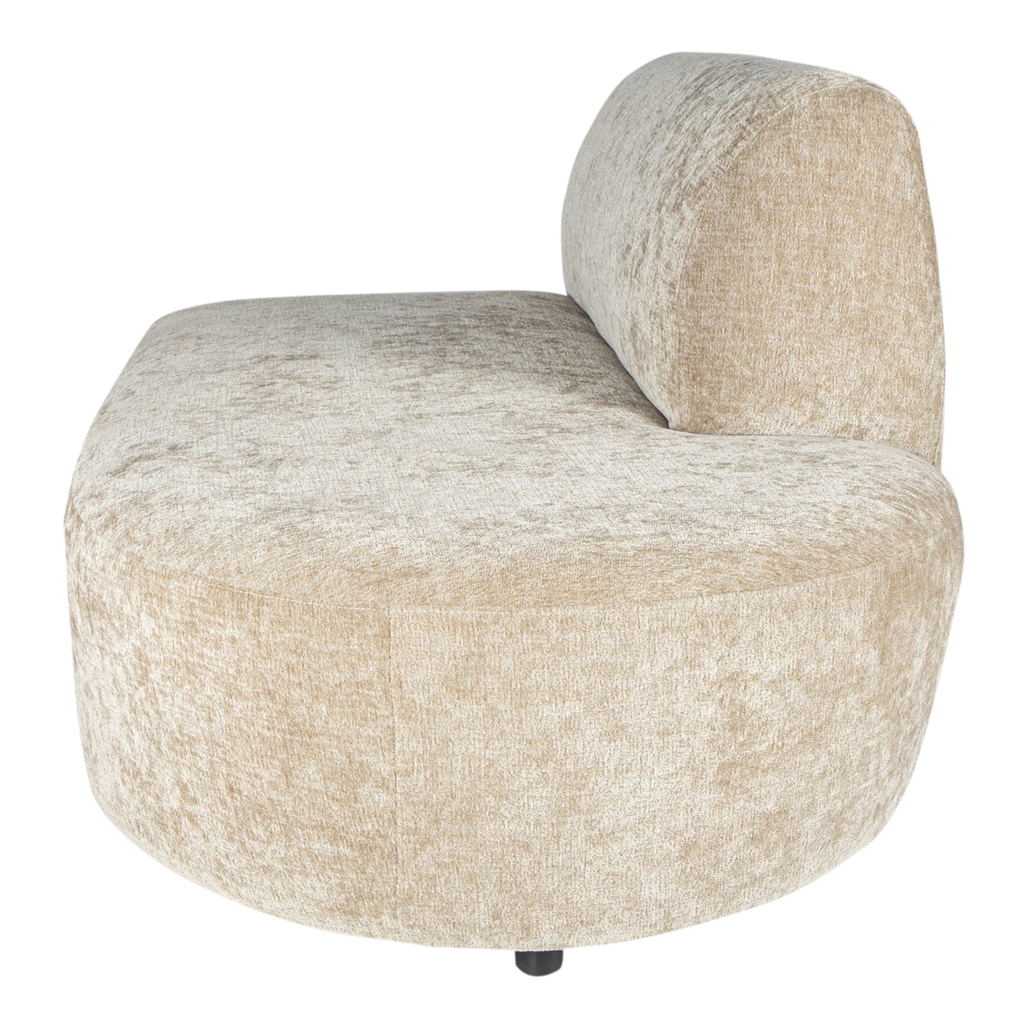 Lujo sofa cream fiore fabric right ottoman - Photo 7