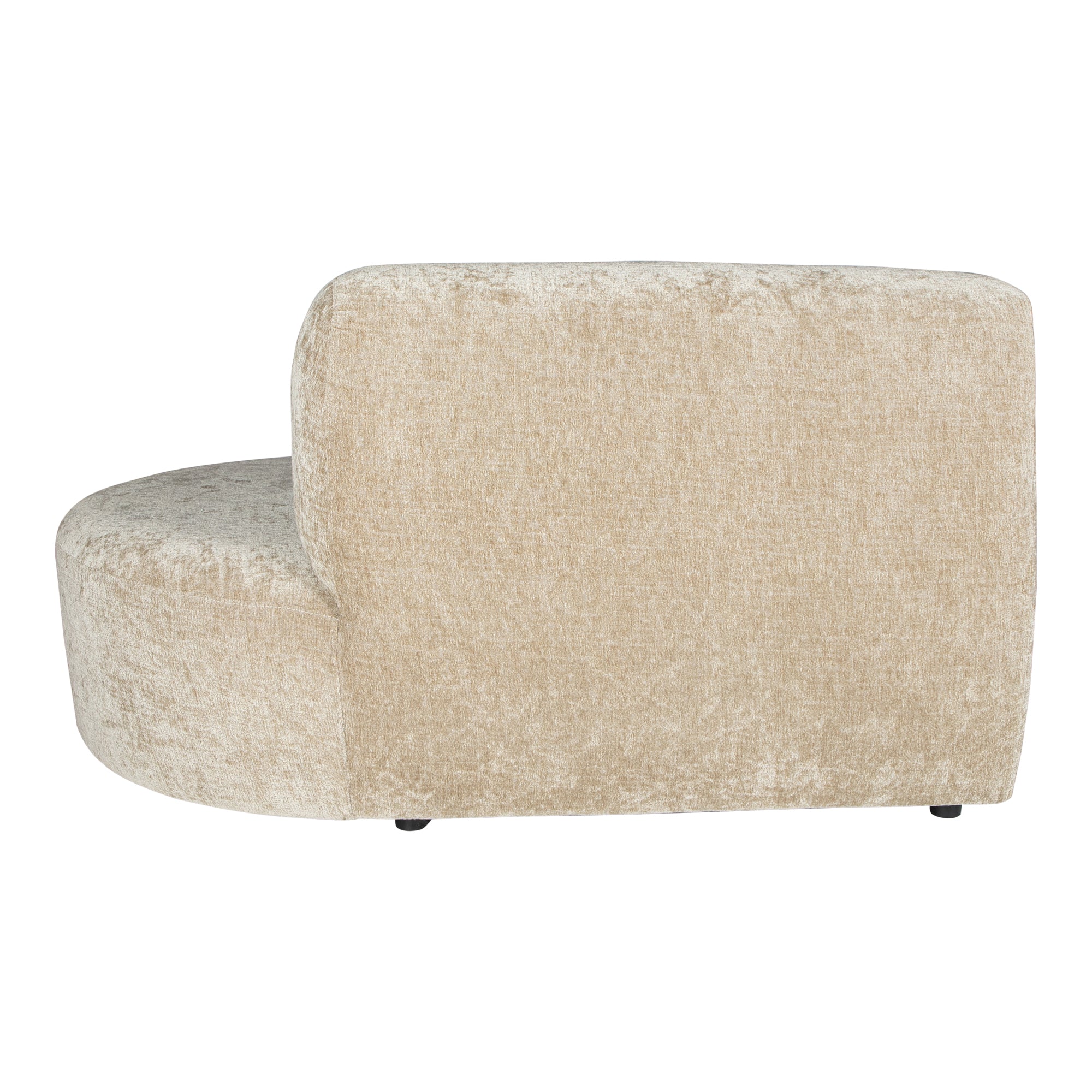 Lujo sofa cream fiore fabric right ottoman - Photo 9