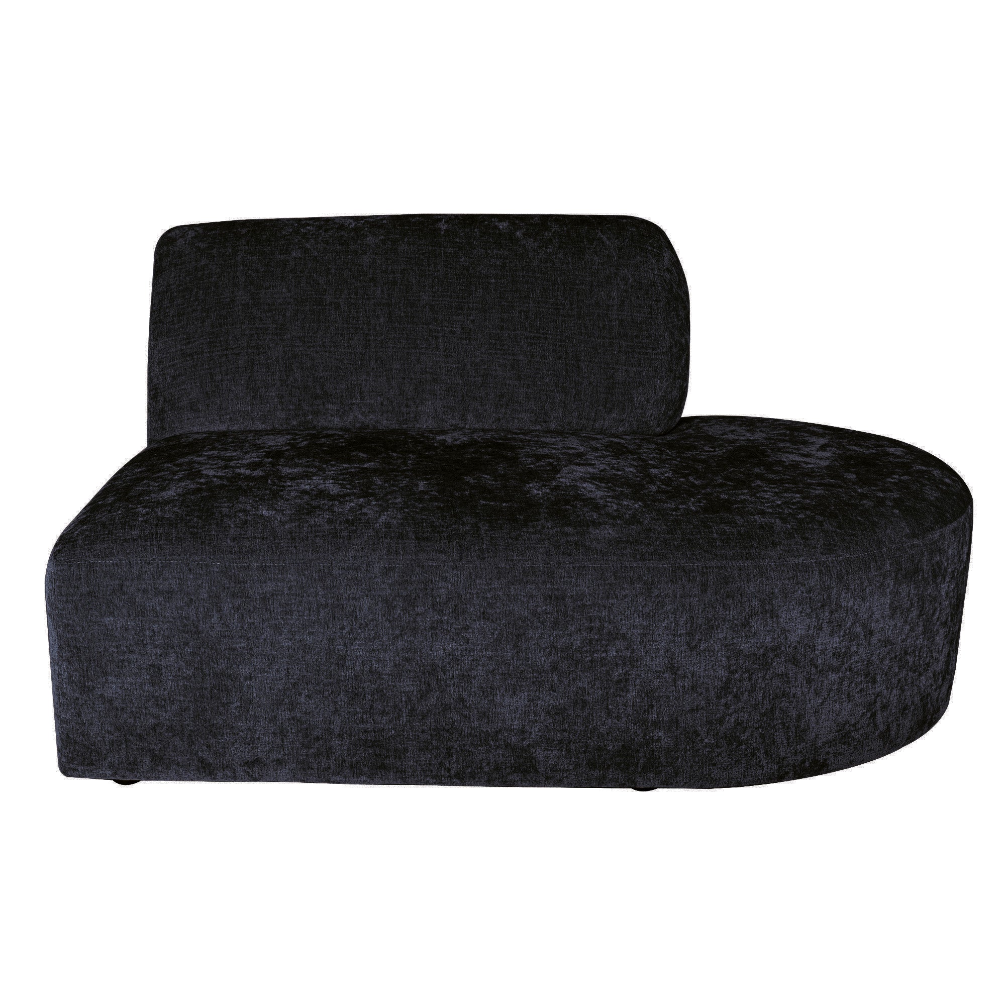 Lujo sofa anthracite fiore fabric right ottoman - Photo 6