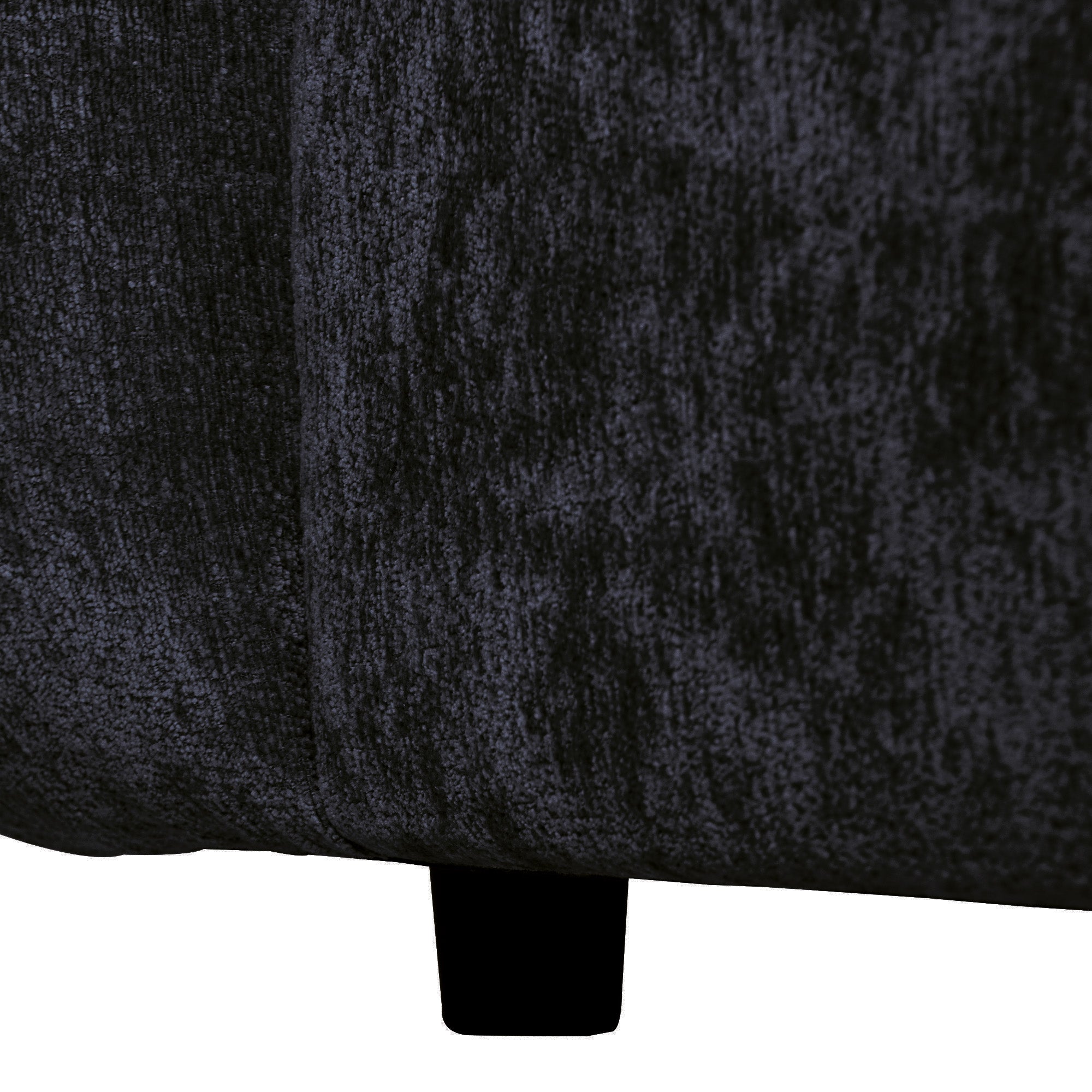 Lujo sofa anthracite fiore fabric right ottoman - Photo 7