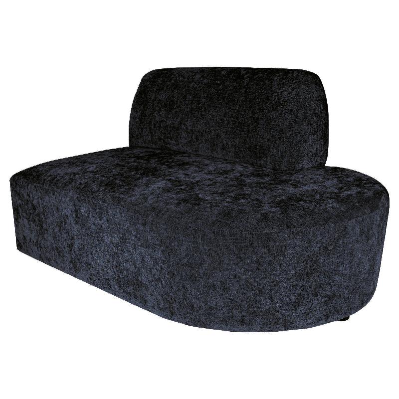 Lujo sofa anthracite fiore fabric right ottoman