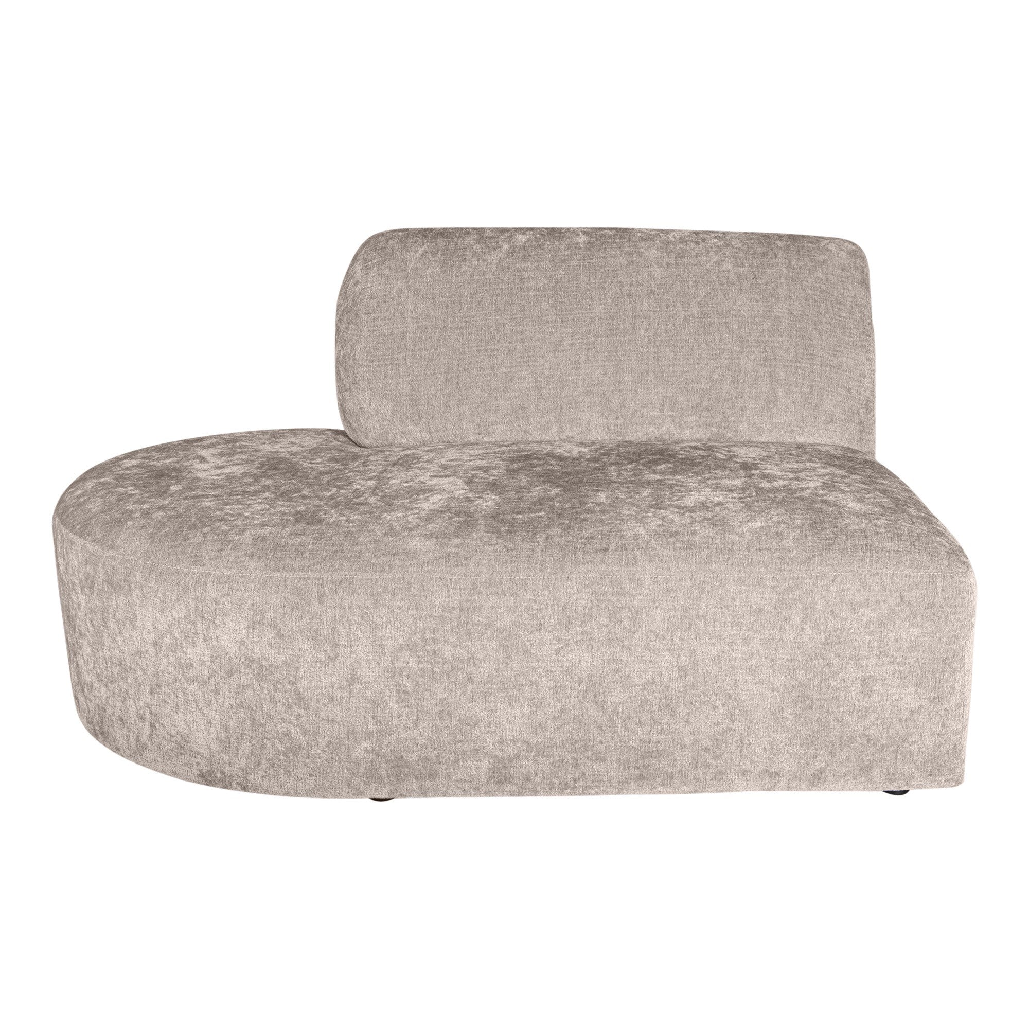 Lujo sofa white fiore fabric left ottoman - Photo 4