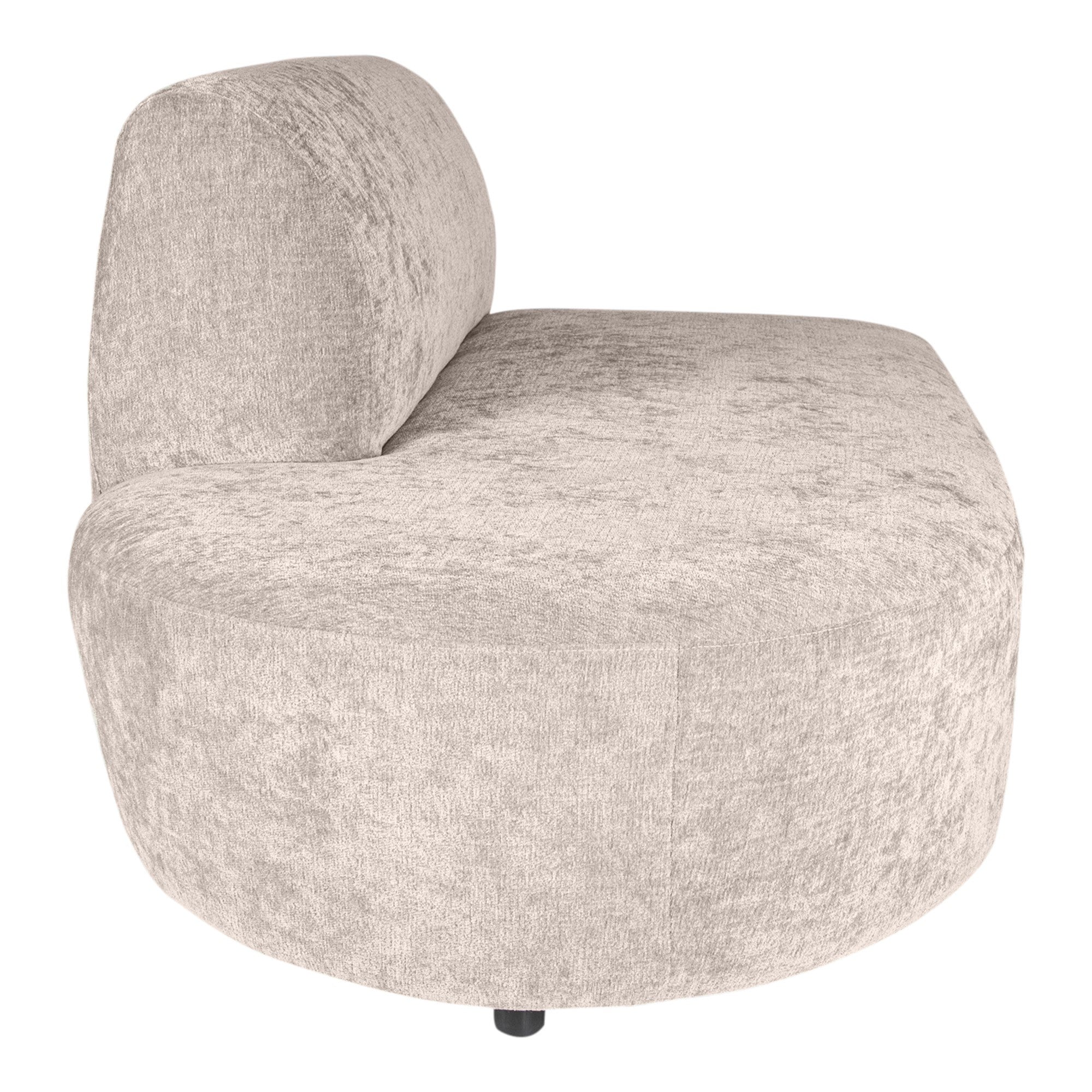 Lujo sofa white fiore fabric left ottoman - Photo 3