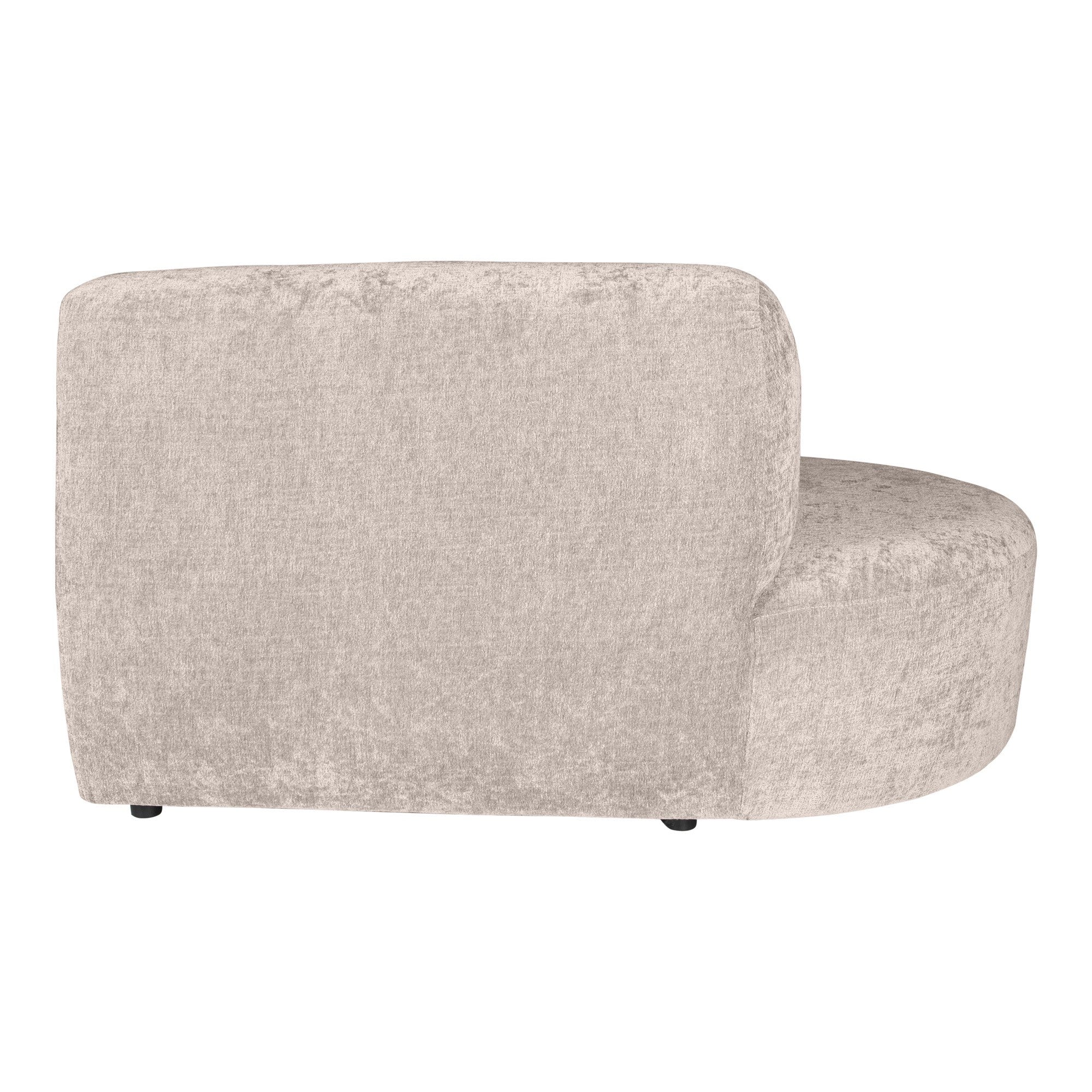 Lujo sofa white fiore fabric left ottoman - Photo 2