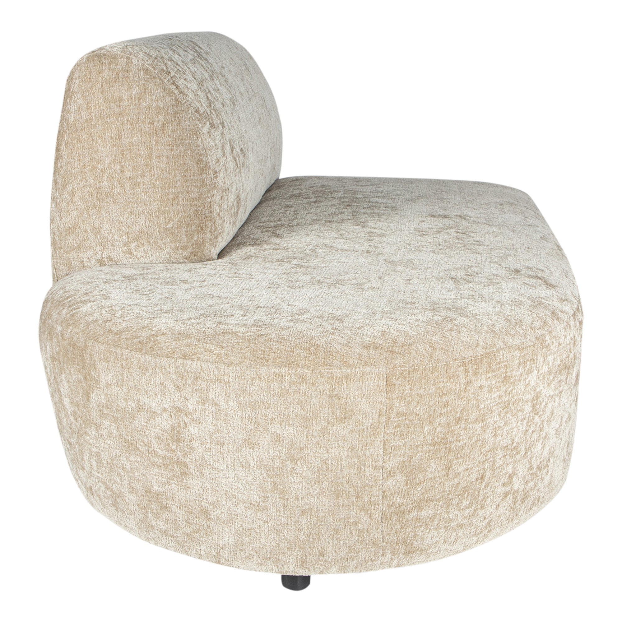 Lujo sofa cream fiore fabric left ottoman - Photo 6
