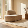Lujo sofa cream fiore fabric left ottoman