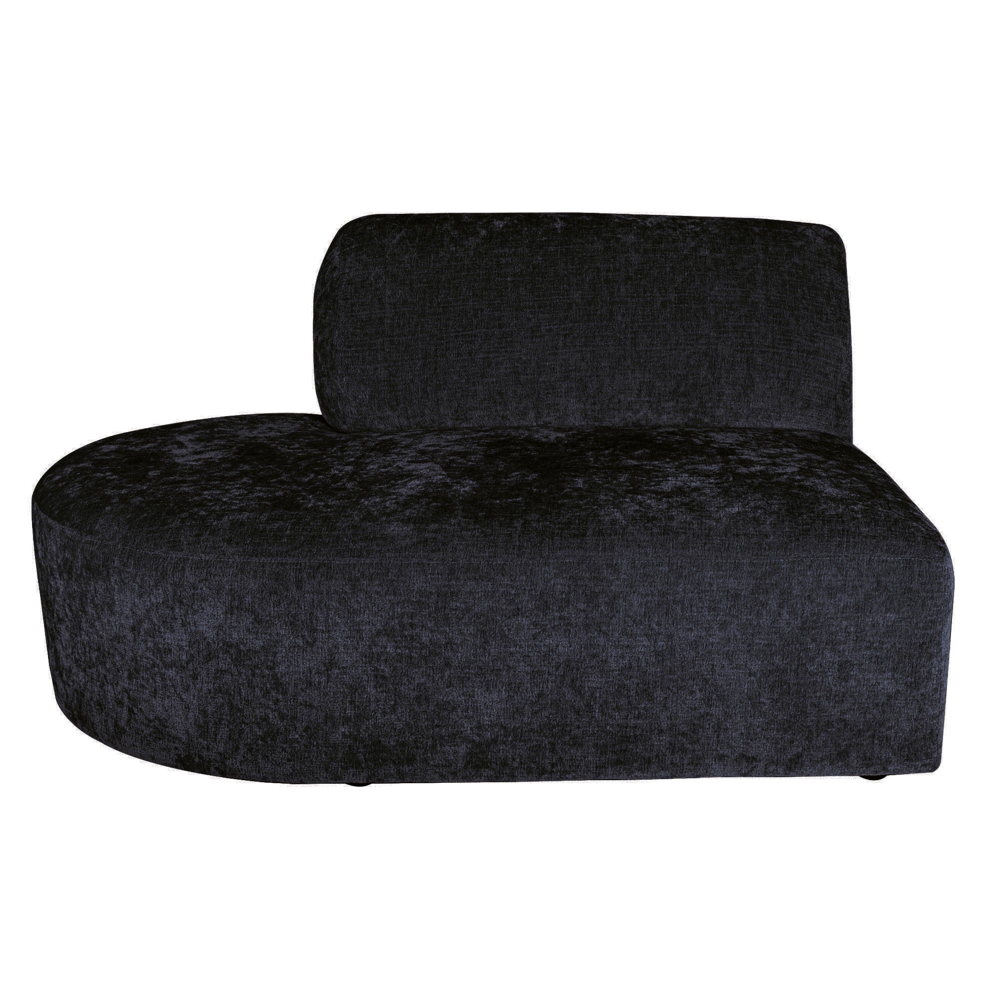 Lujo sofa anthracite fiore fabric left ottoman - Photo 6