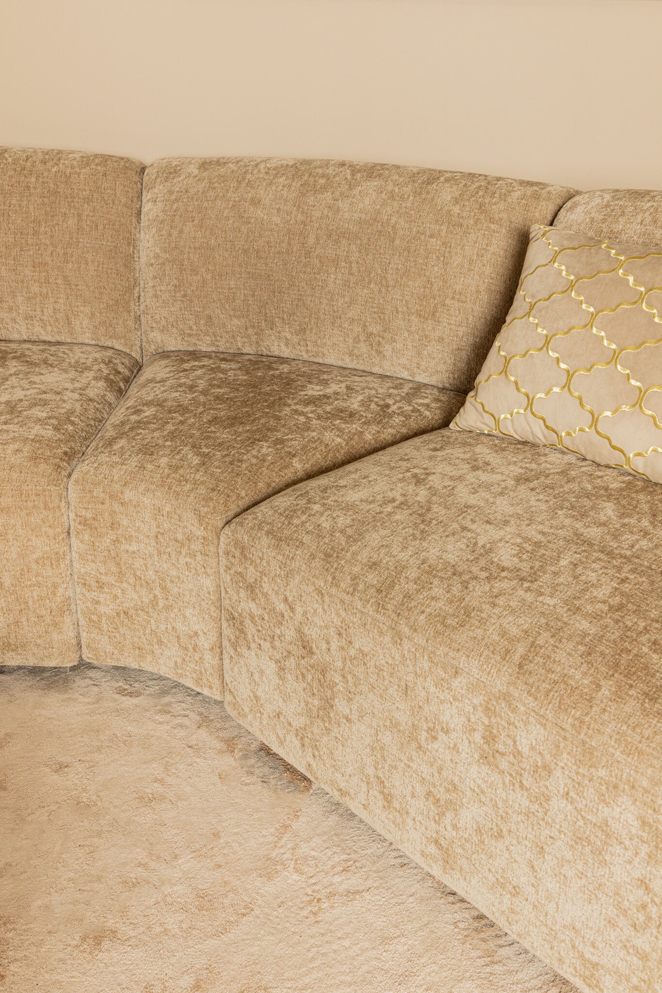 Lujo sofa cream fiore fabric corner piece - Photo 8